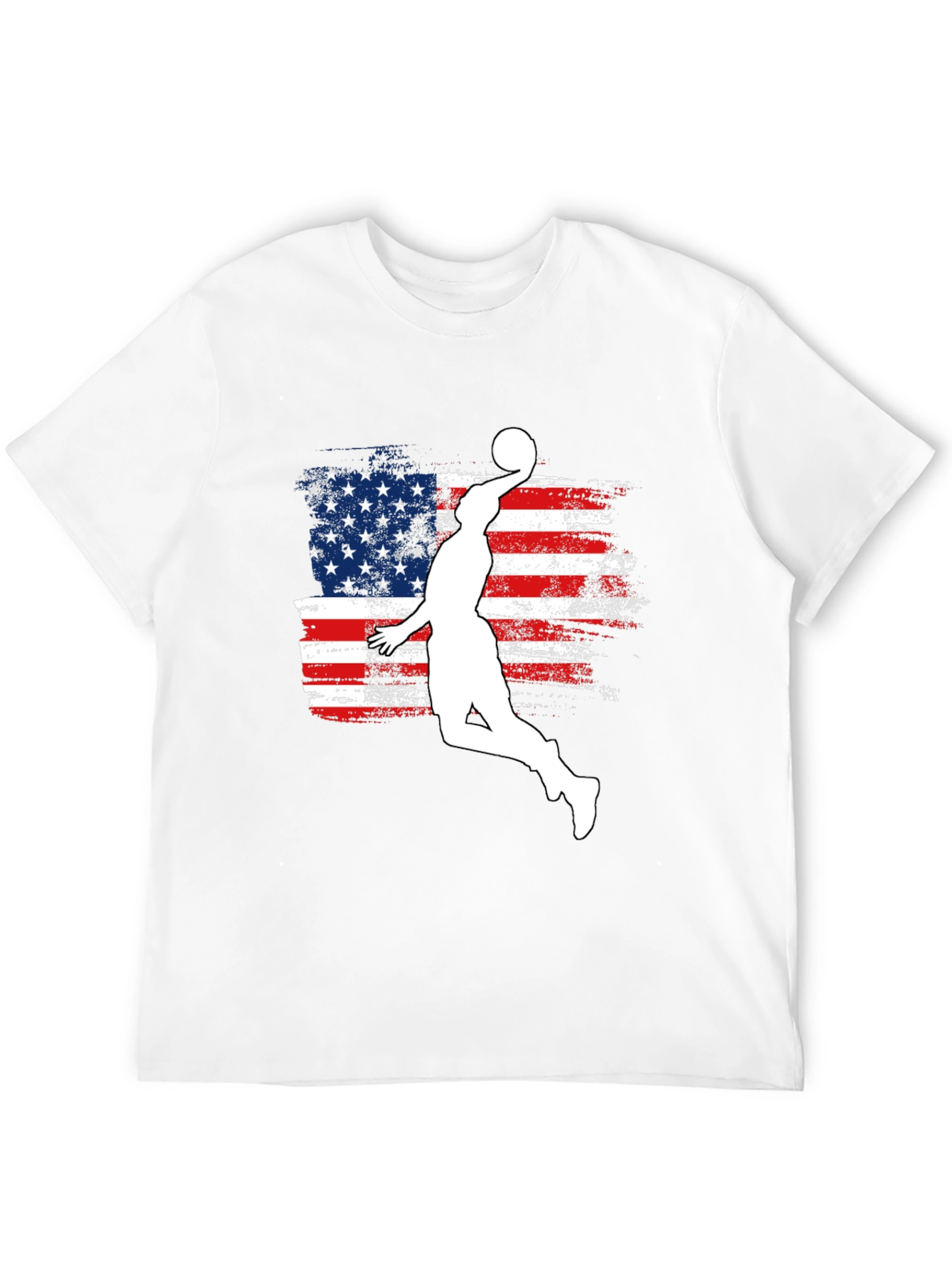 American Flag Basketball Graphic T-Shirt