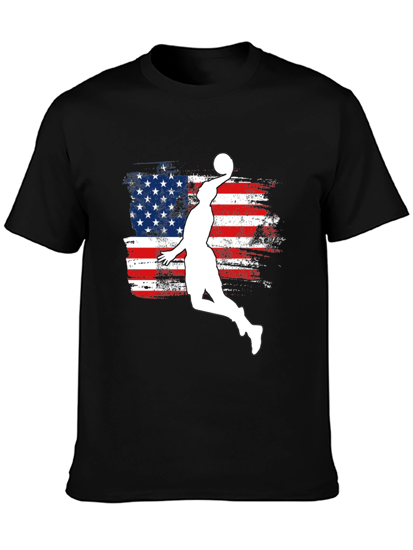American Flag Basketball Graphic T-Shirt