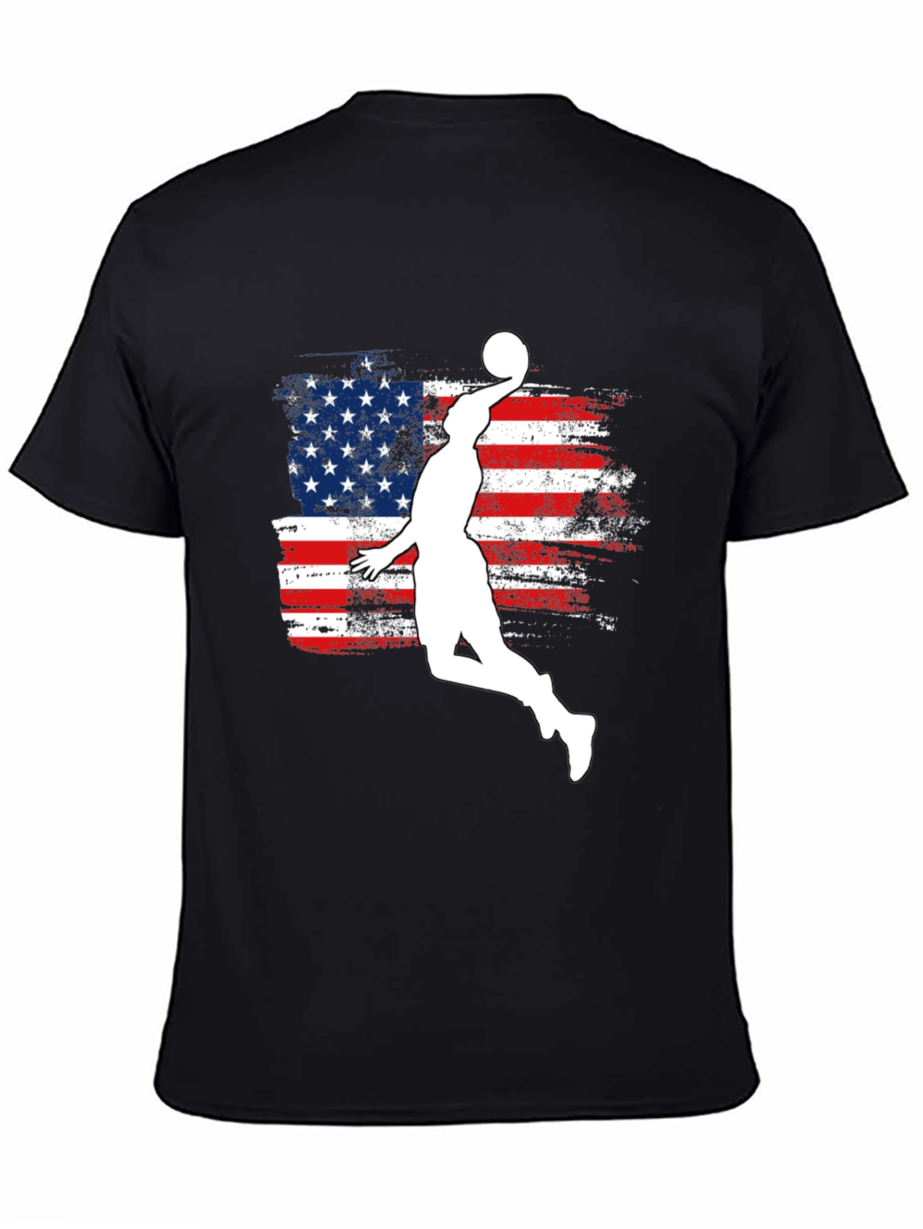 American Flag Basketball Graphic T-Shirt