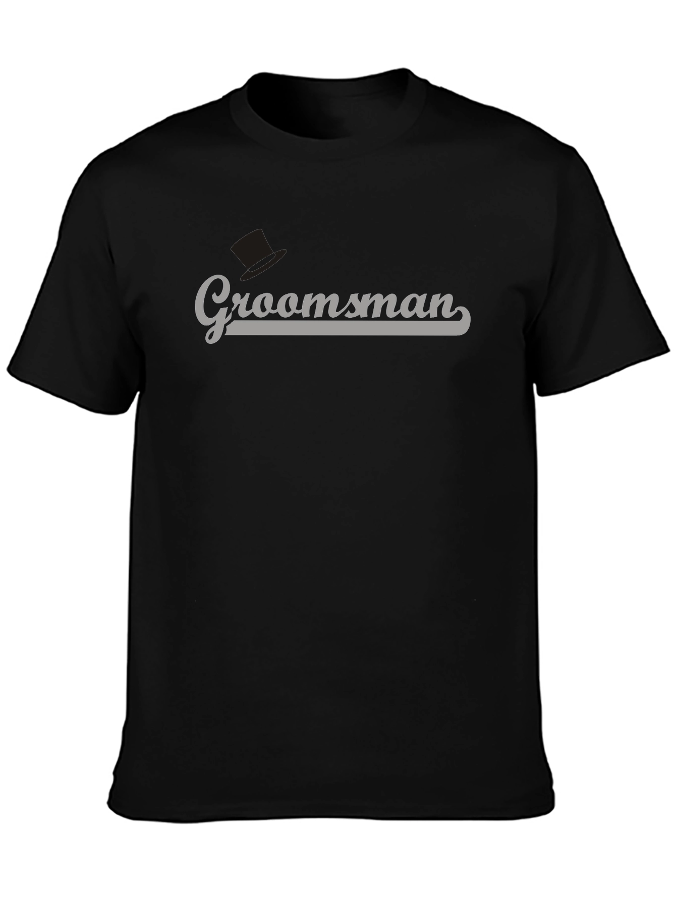 Groomsman Crew Neck T-Shirt - Black