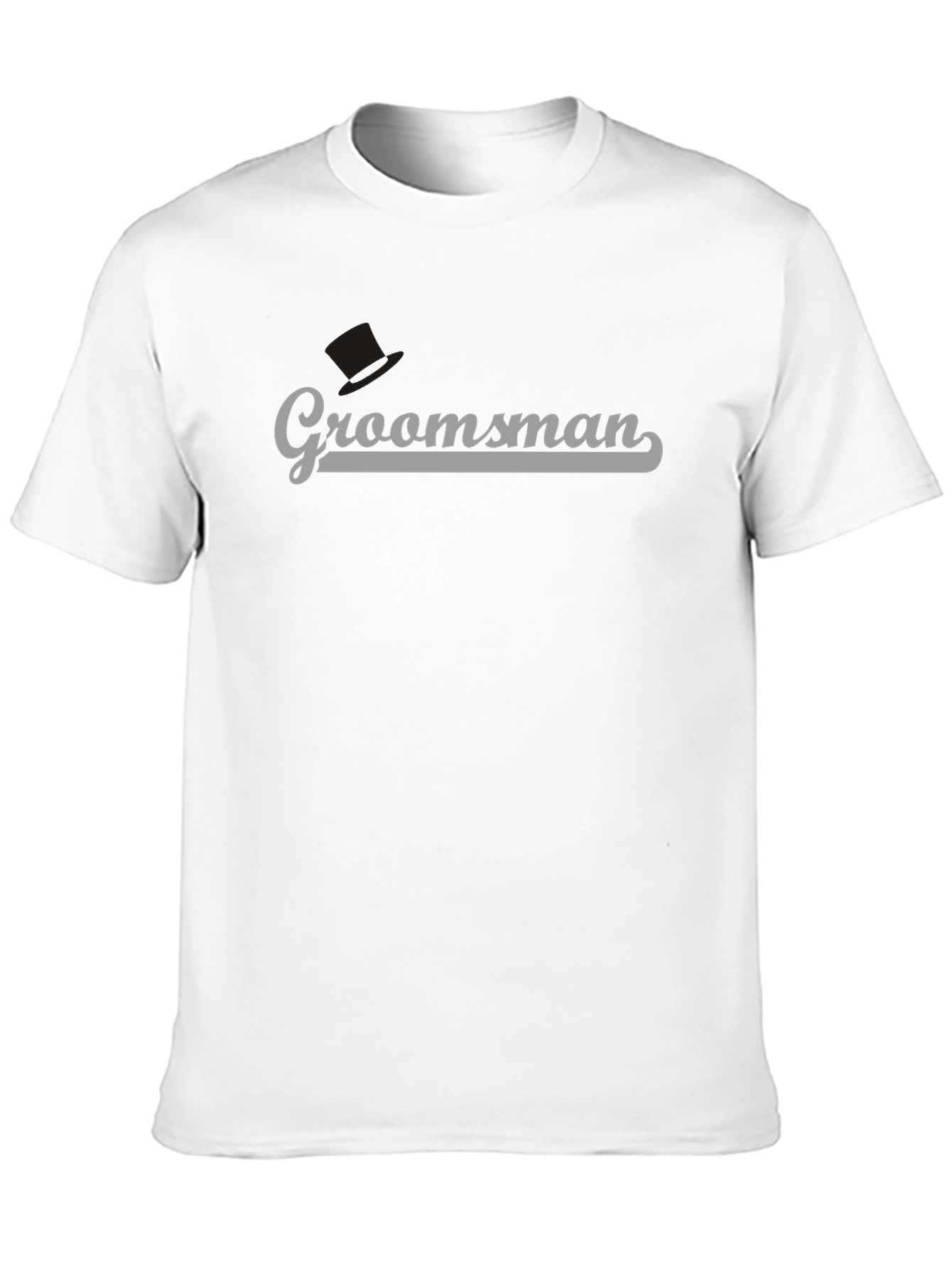 Groomsman Crew Neck T-Shirt - Black