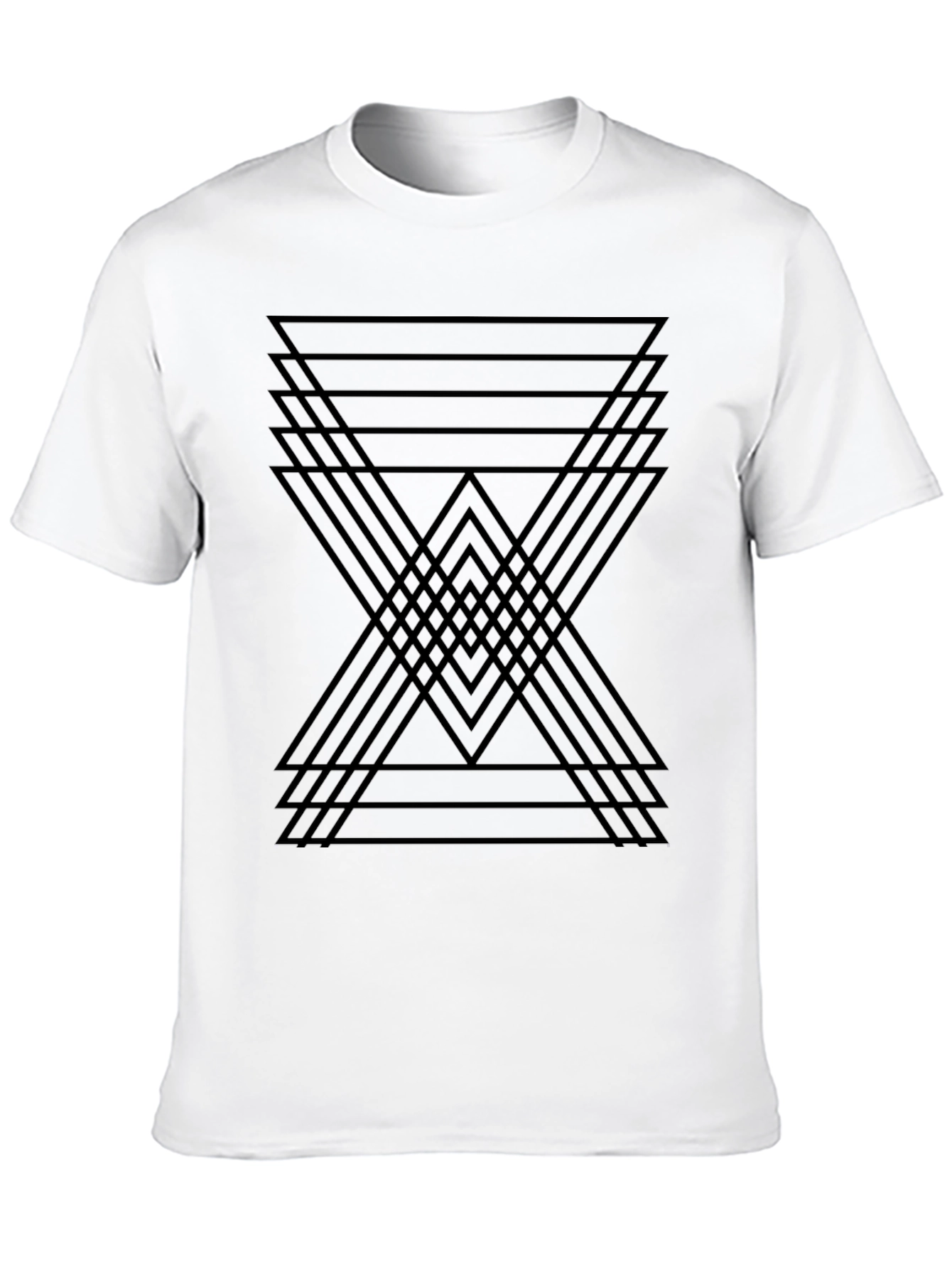 Geometric Triangle Black T-Shirt