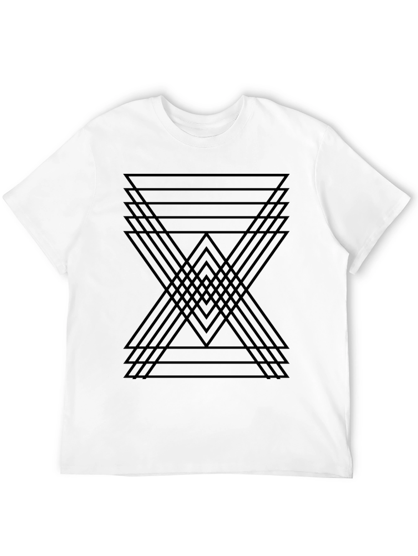 Geometric Triangle Black T-Shirt