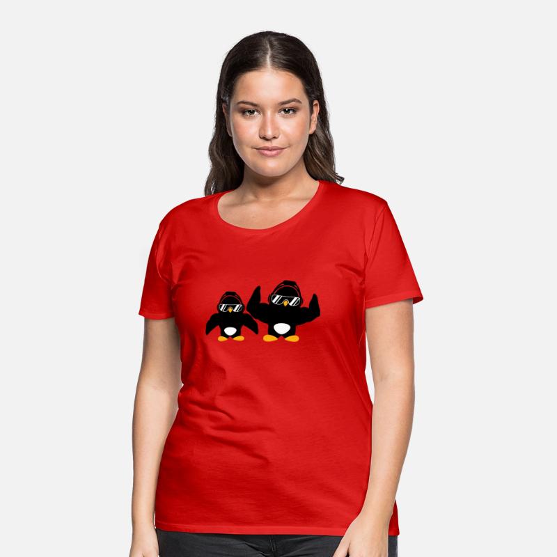 2 Penguins Bodybuilder Sunglasses Headphones Team