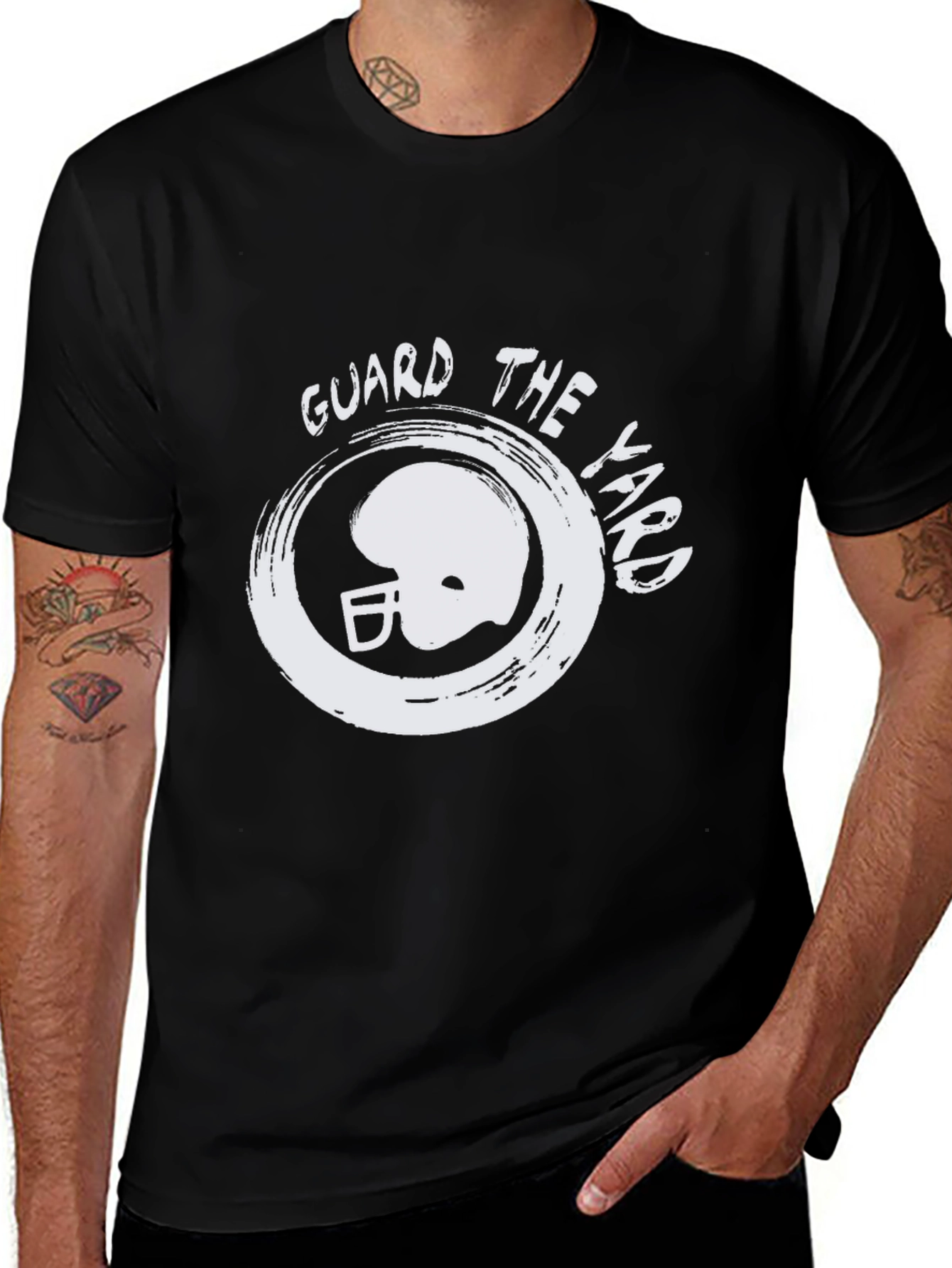 Guard The Yard T-Shirt - Football Helmet Graphic Tee