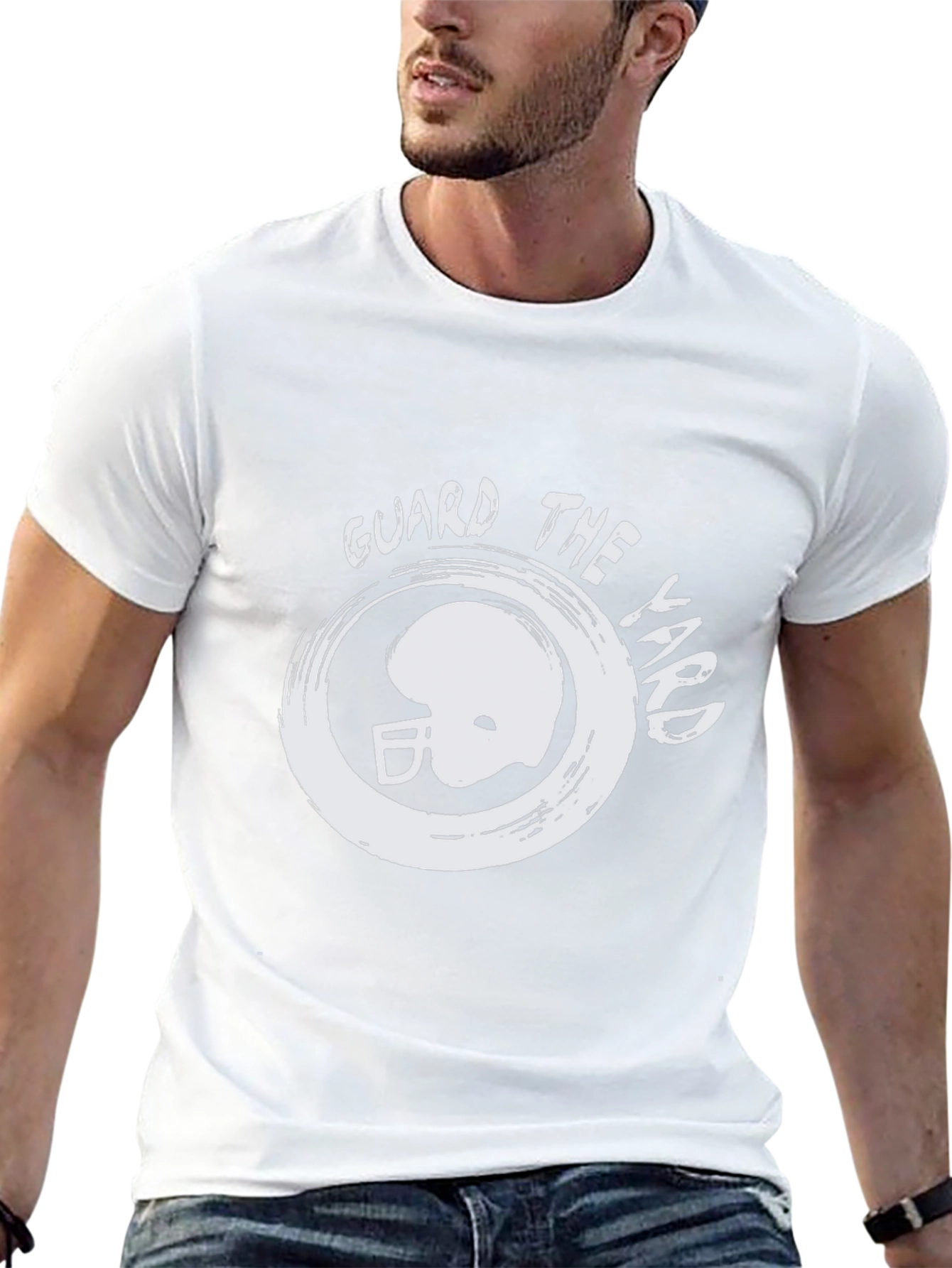 Guard The Yard T-Shirt - Football Helmet Graphic Tee