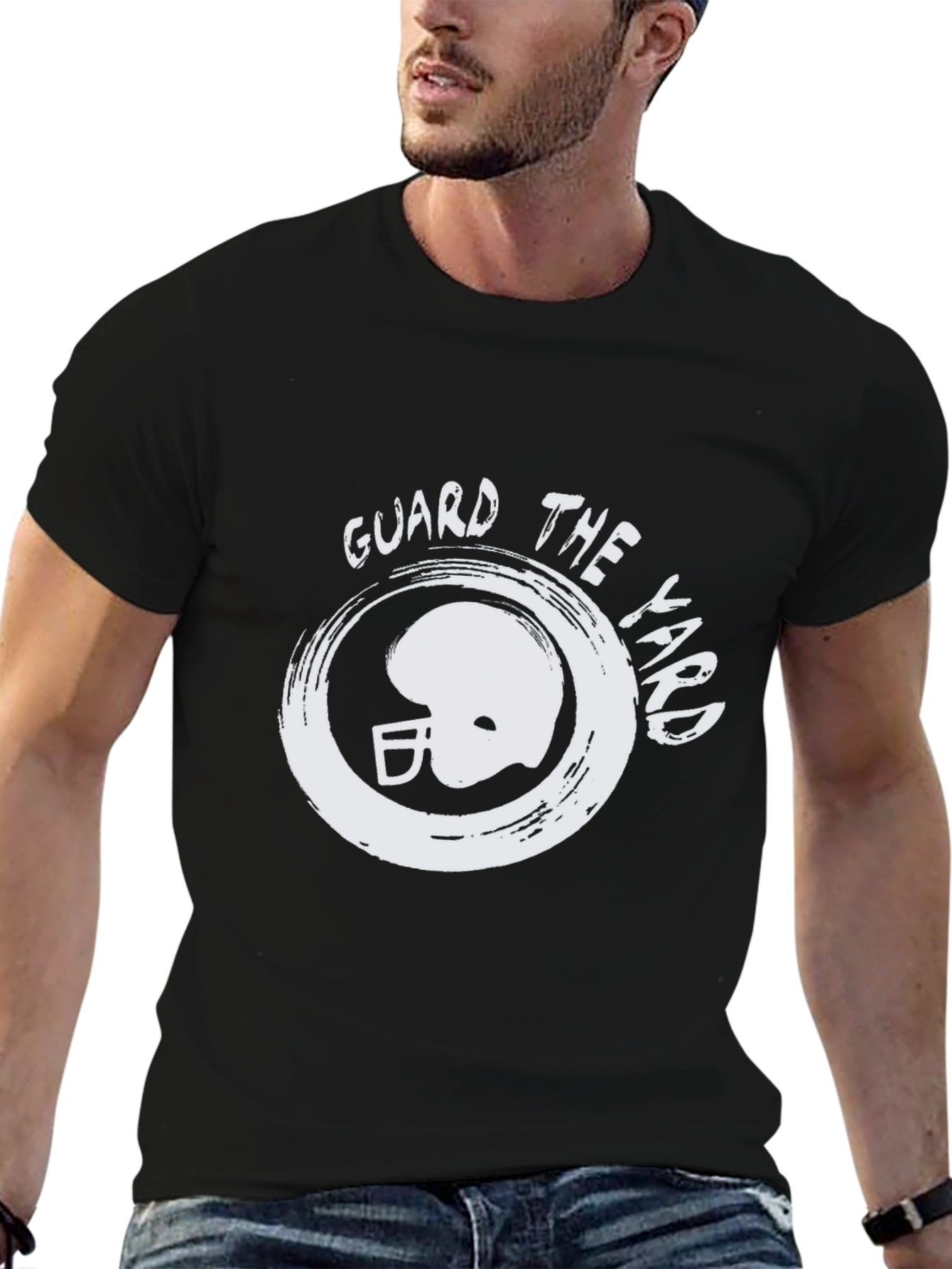 Guard The Yard T-Shirt - Football Helmet Graphic Tee