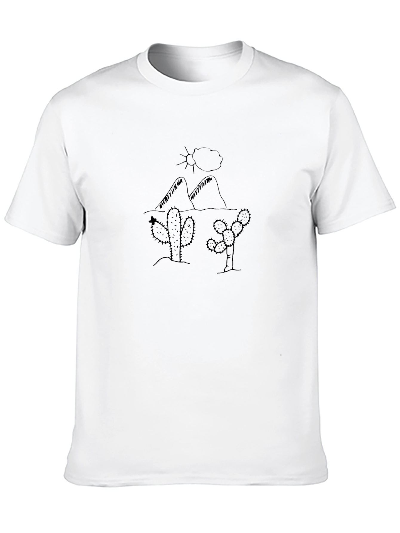 Black Cactus Desert Graphic Tee