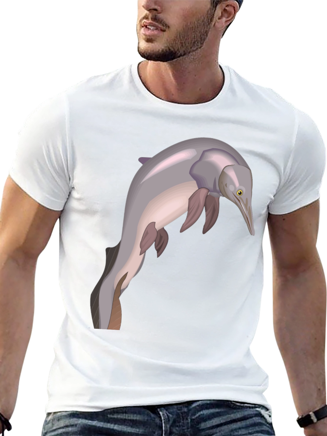 Amazon River Dolphin Graphic Tee - Black