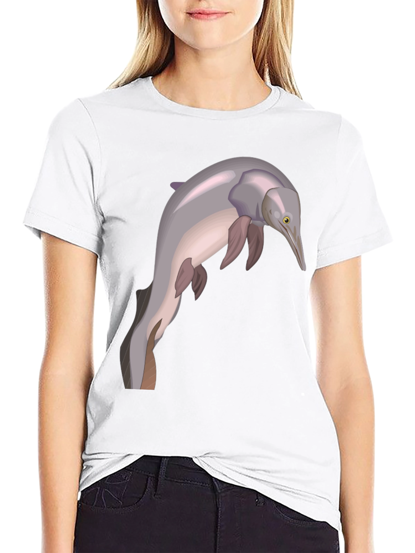 Amazon River Dolphin Graphic Tee - Black