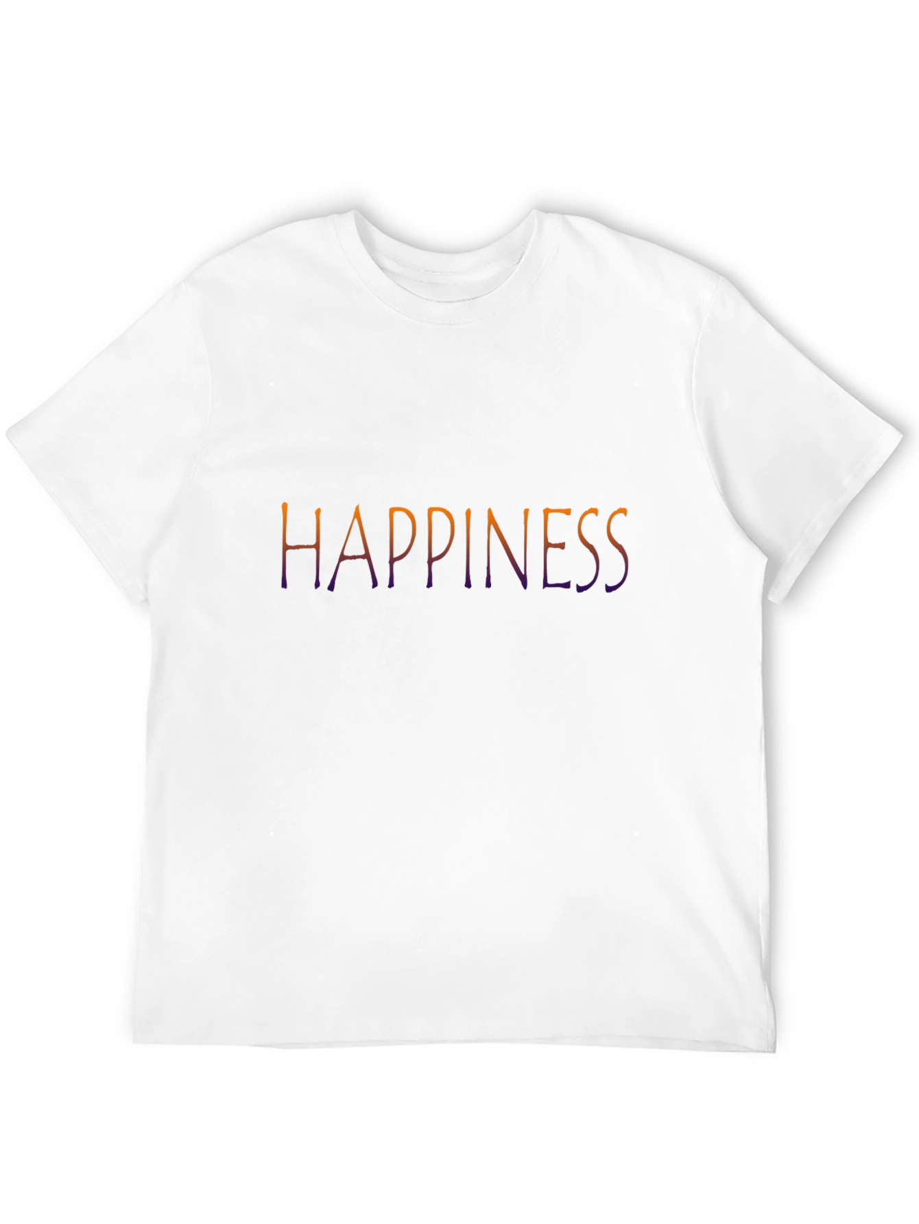 Happiness Graphic Tee - Black Casual T-Shirt