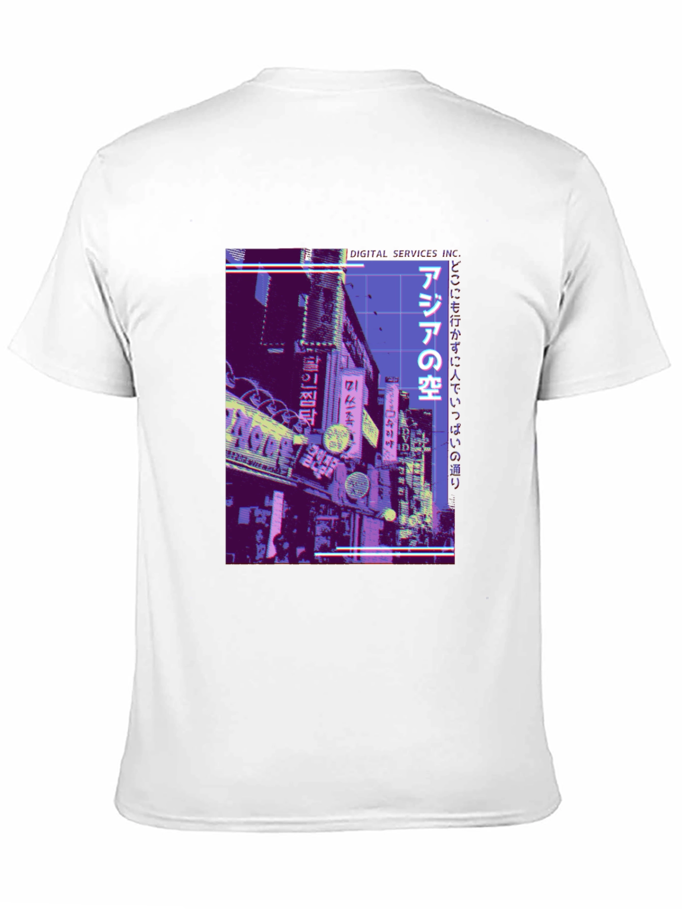 Asia Street Scene T-Shirt - Cyberpunk Style