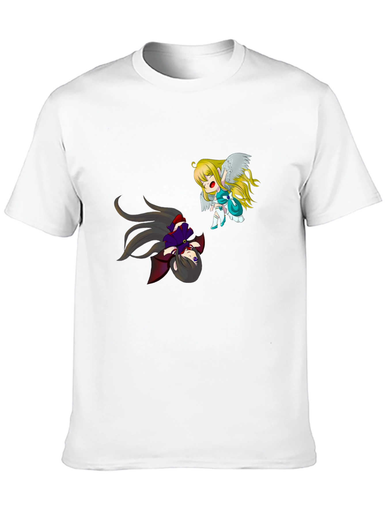 Anime Graphic Tee - Angel vs. Devil T-Shirt
