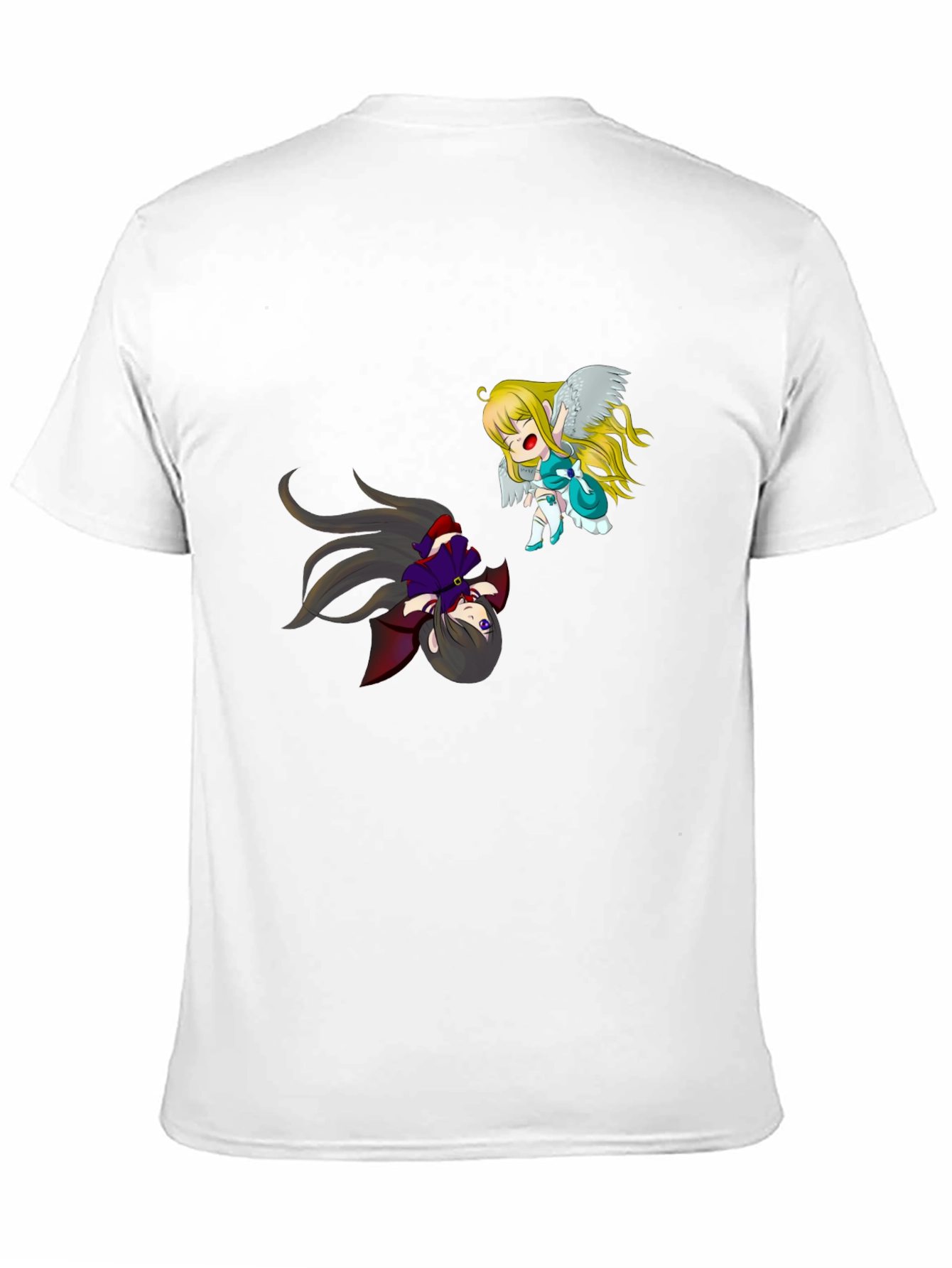 Anime Graphic Tee - Angel vs. Devil T-Shirt