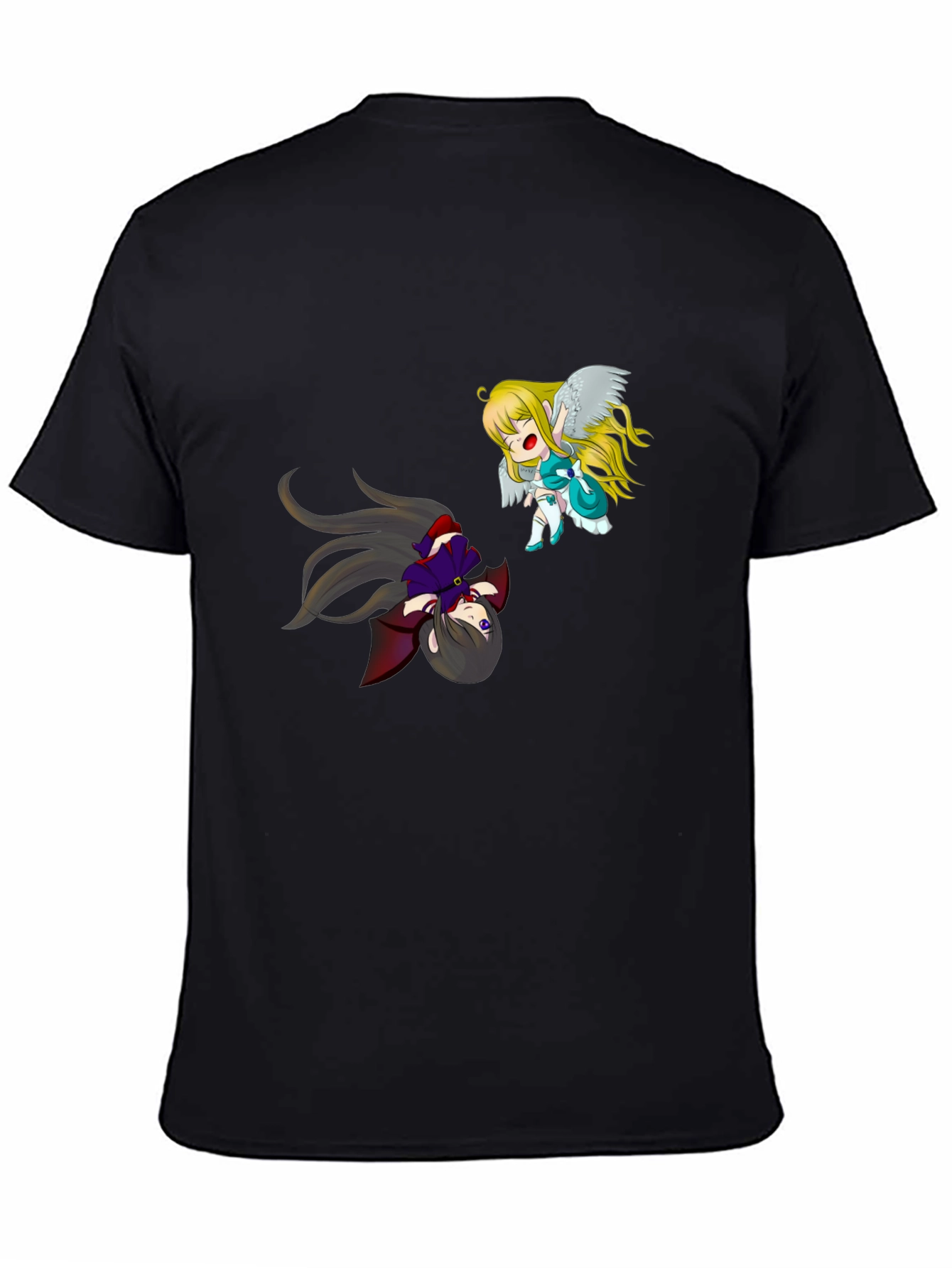 Anime Graphic Tee - Angel vs. Devil T-Shirt