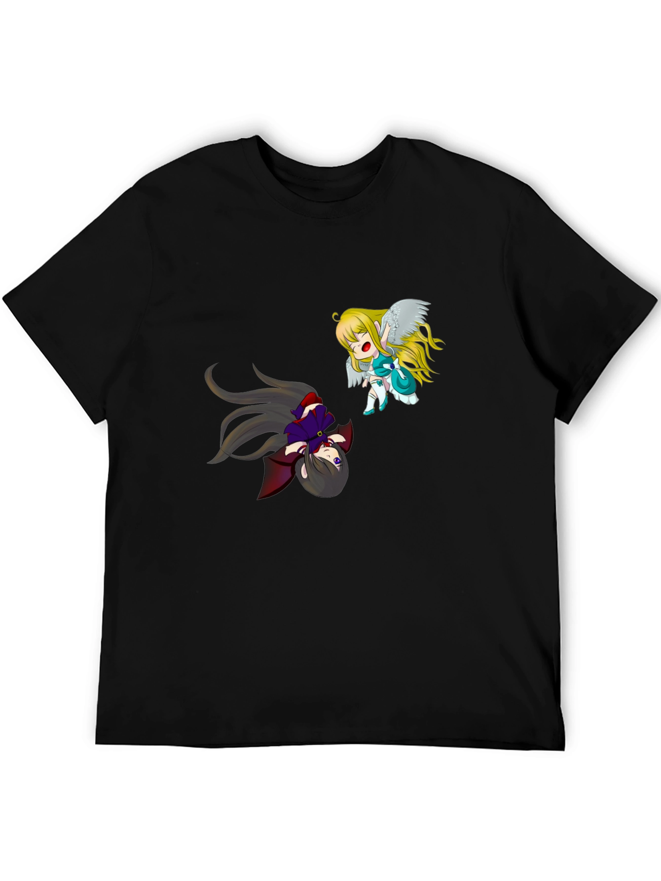 Anime Graphic Tee - Angel vs. Devil T-Shirt