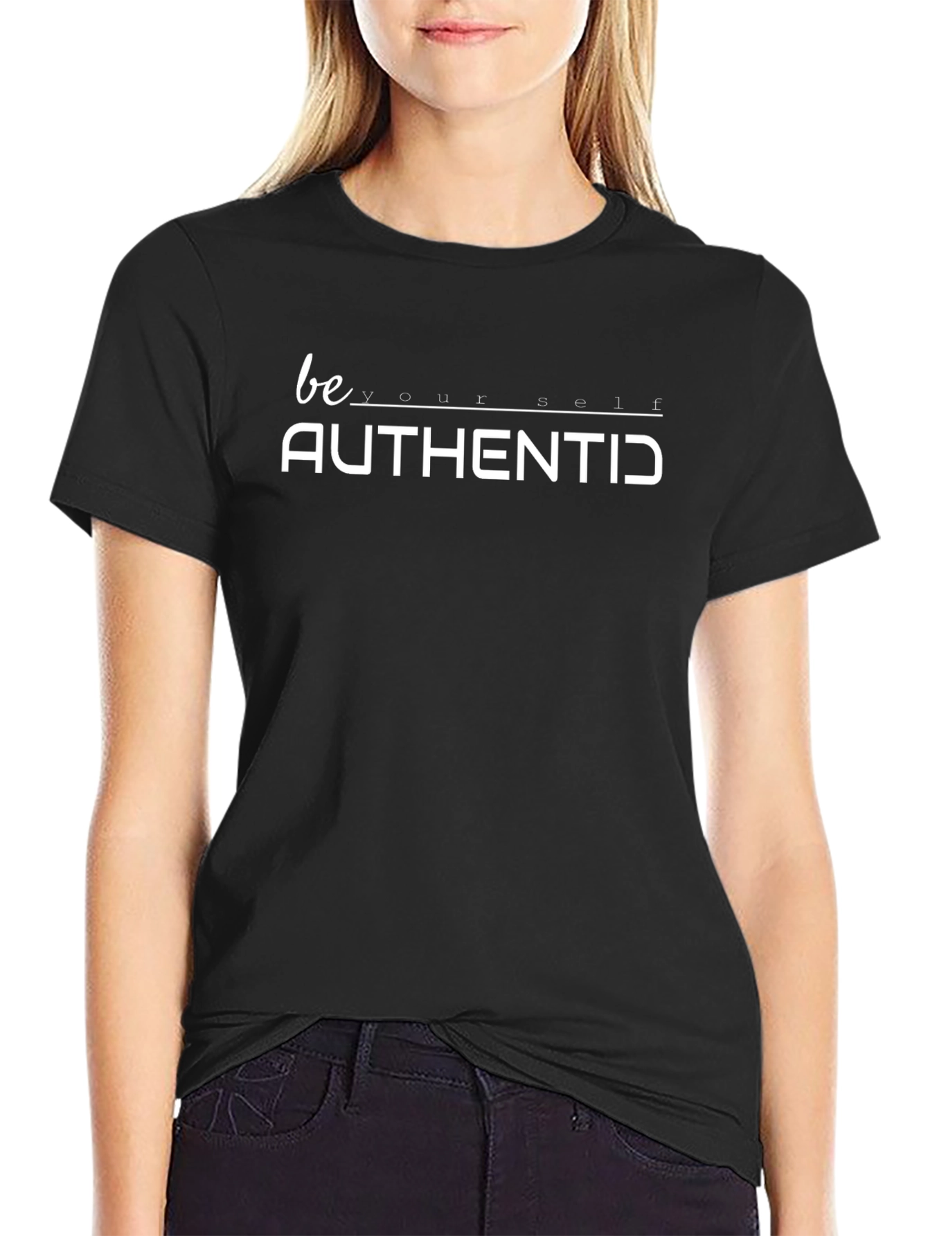 Authentid Black T-Shirt: Be Your Self