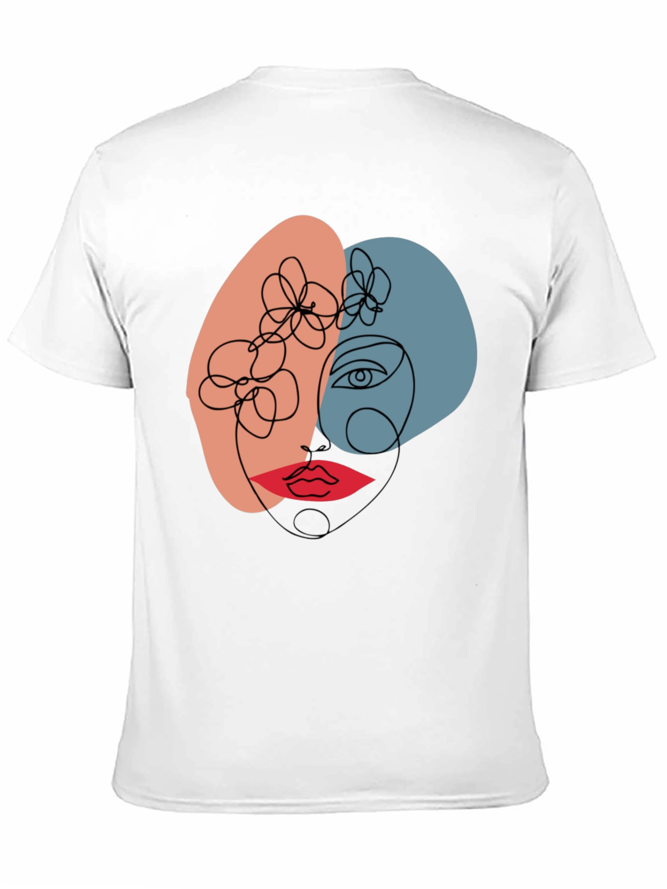 Abstract Face Line Art Graphic Tee
