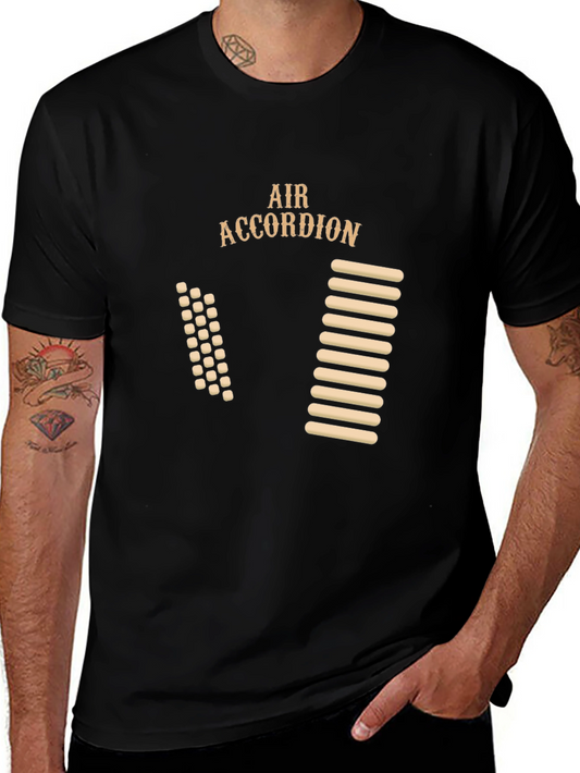 Air Accordion T-Shirt Funny Music Novelty Tee