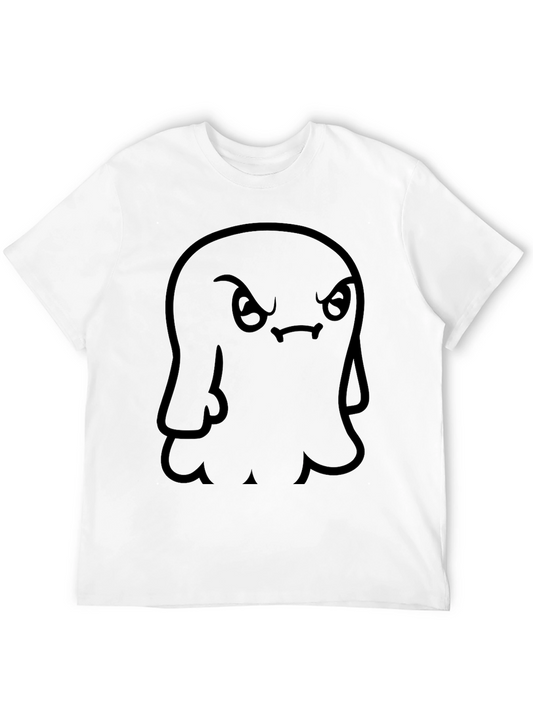 Angry Ghost Graphic Tee - Spooky & Stylish Black T-Shirt