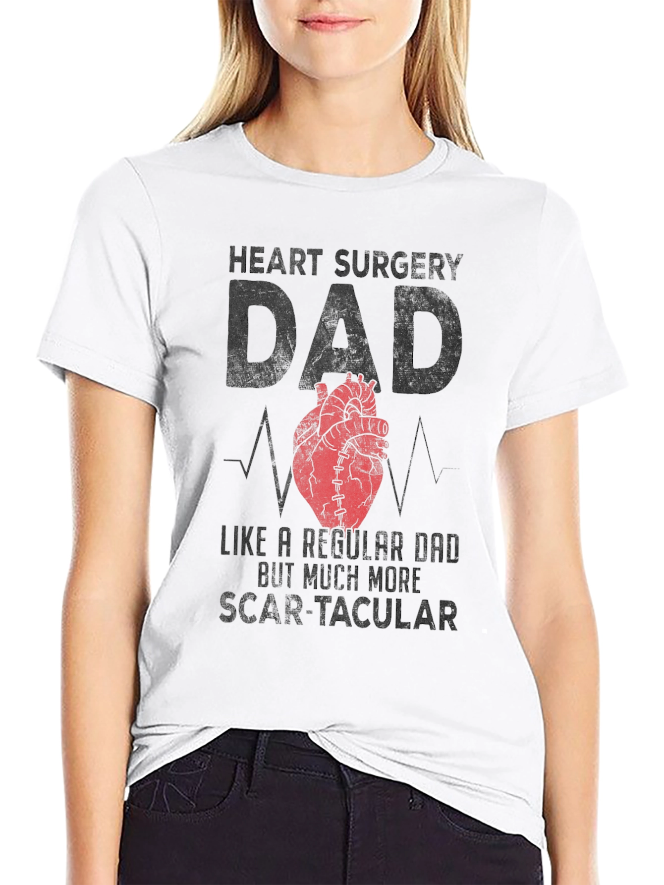 Heart Surgery Dad T-Shirt - Scar-tacular Fathers Day Tee