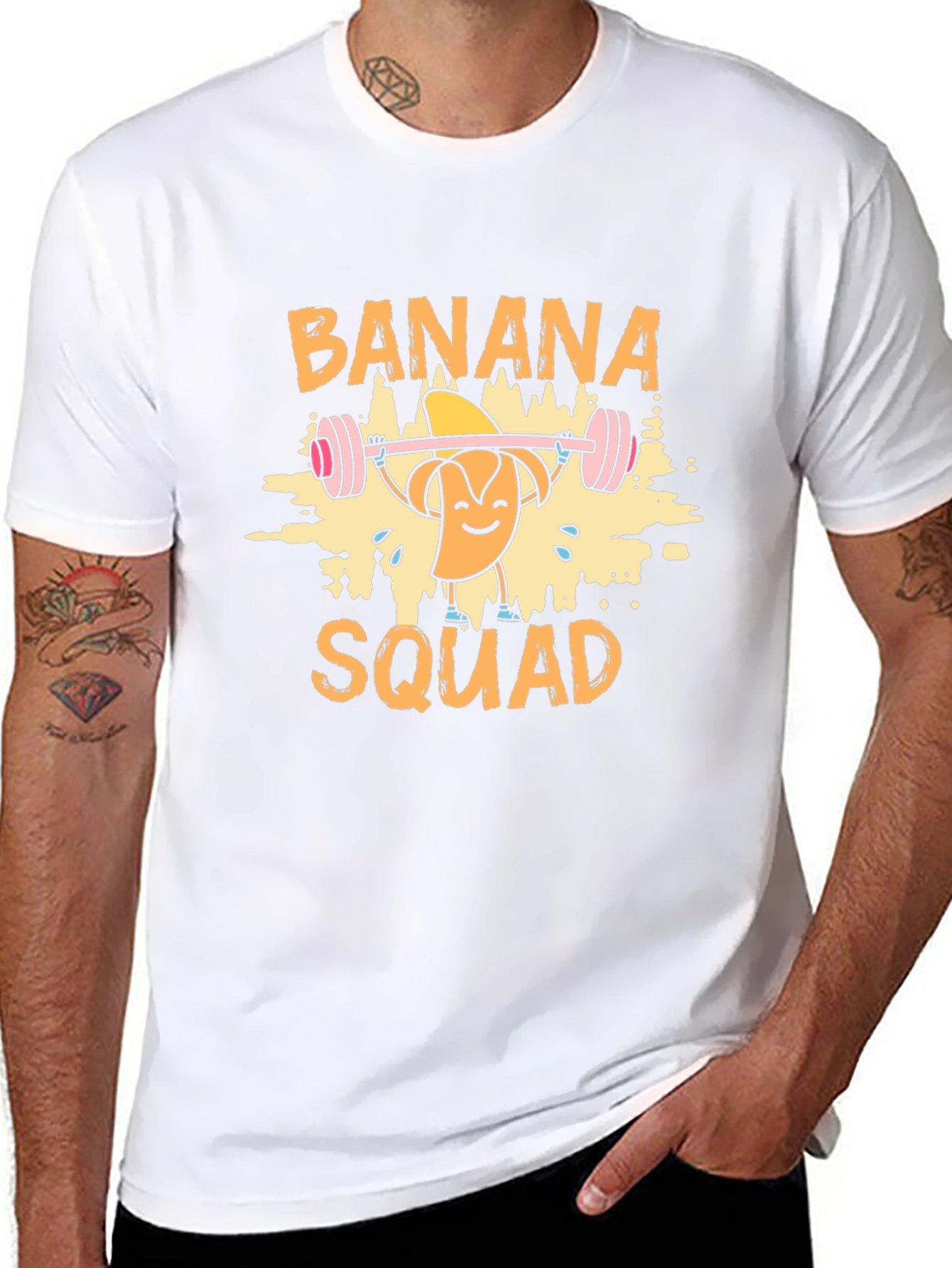Banana Squad Graphic T-Shirt - Weightlifting Humor