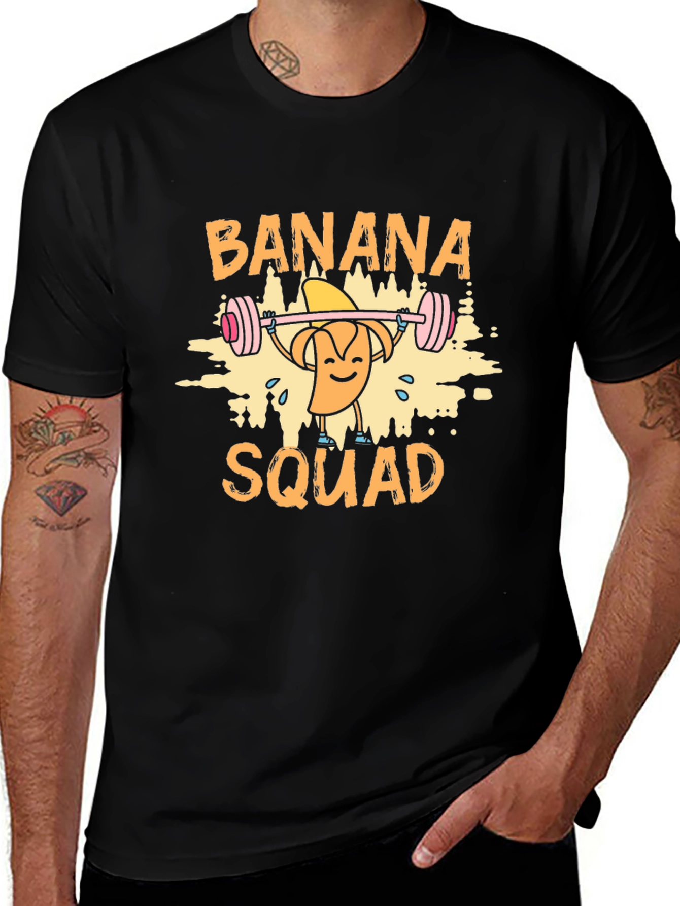 Banana Squad Graphic T-Shirt - Weightlifting Humor