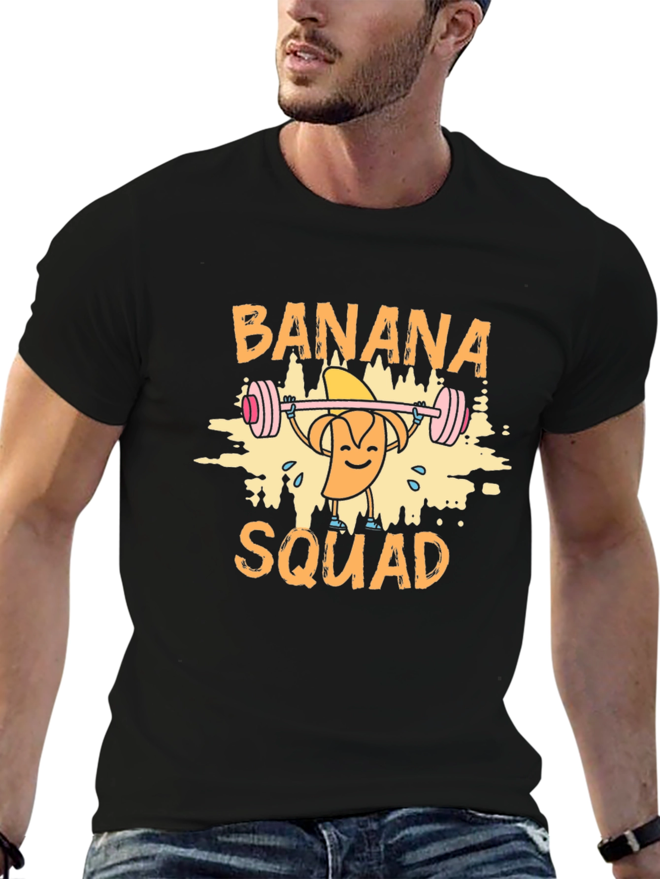 Banana Squad Graphic T-Shirt - Weightlifting Humor