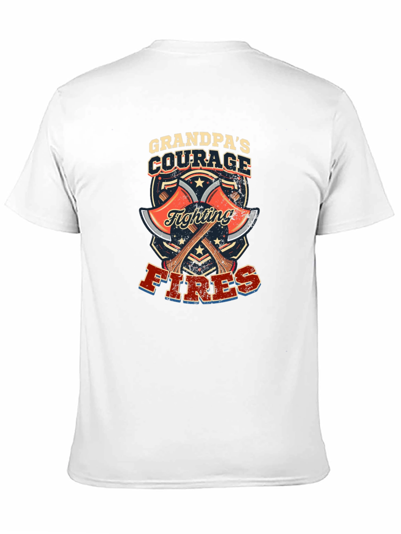 Grandpas Courage Firefighter Graphic T-Shirt