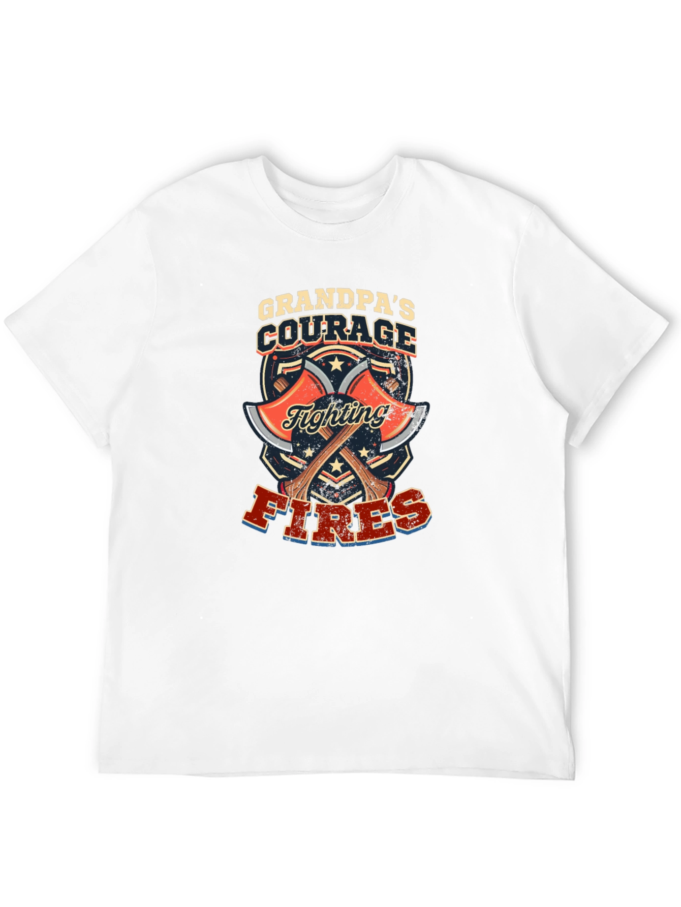 Grandpas Courage Firefighter Graphic T-Shirt