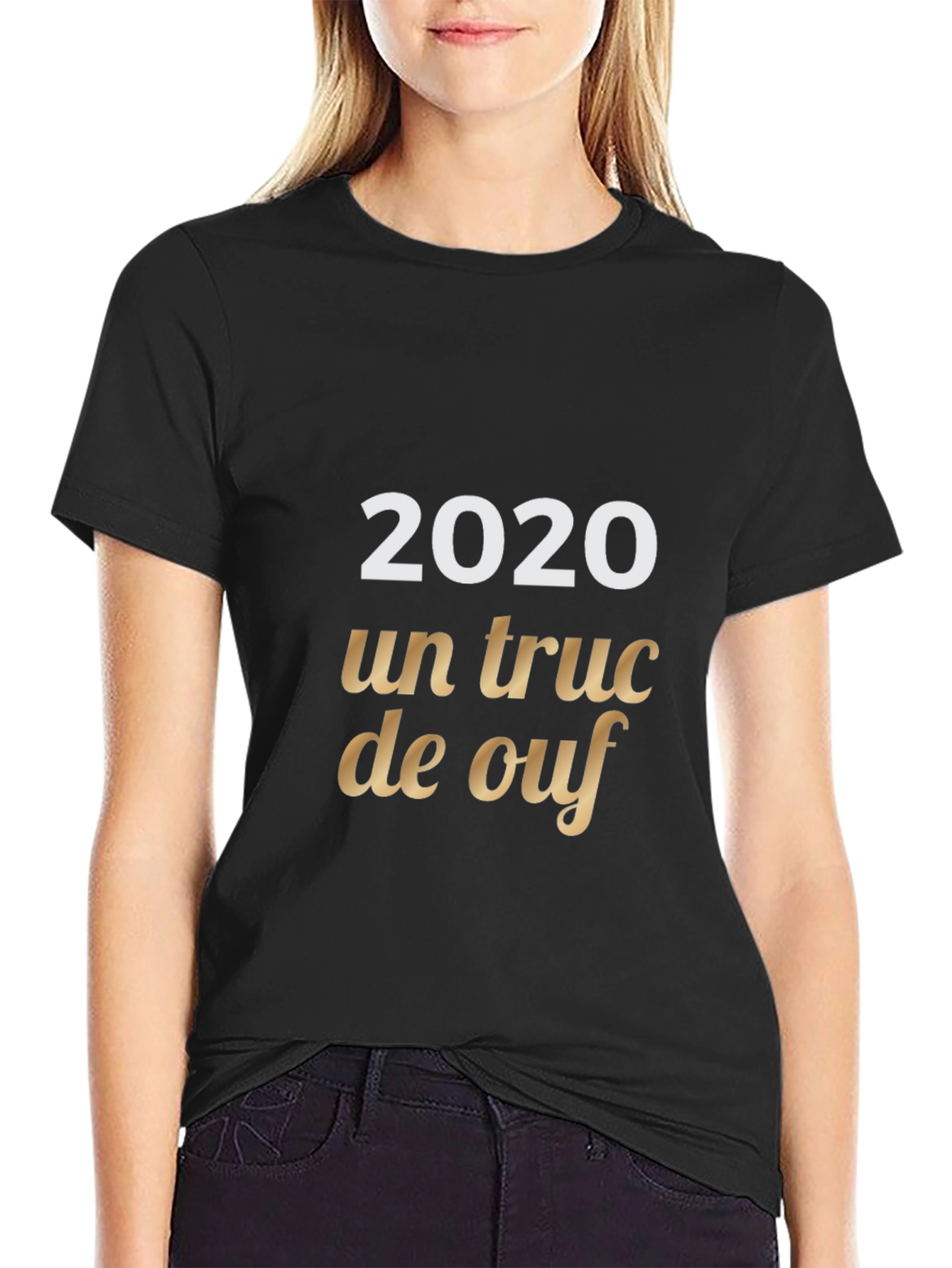 2020 Un truc de ouf Black Graphic Tee