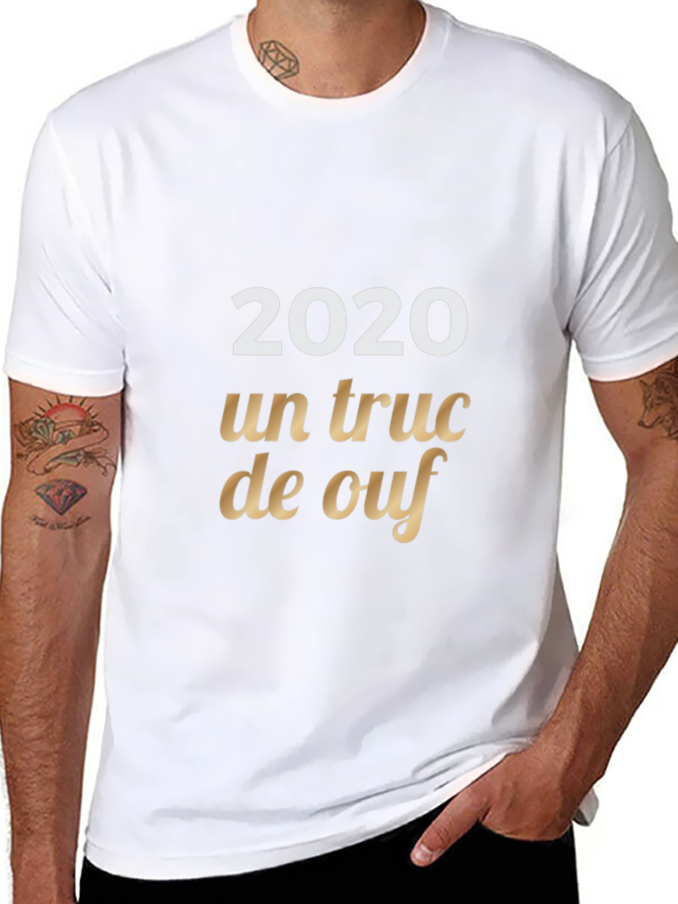 2020 Un truc de ouf Black Graphic Tee