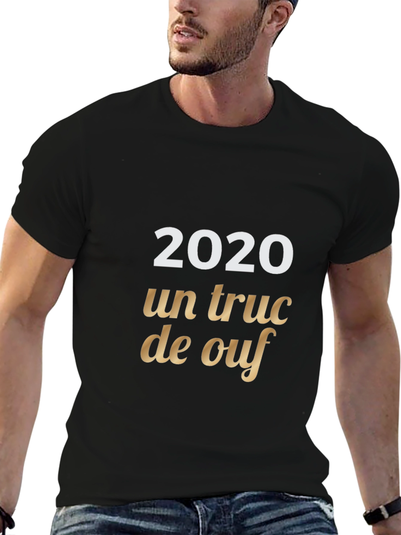2020 Un truc de ouf Black Graphic Tee