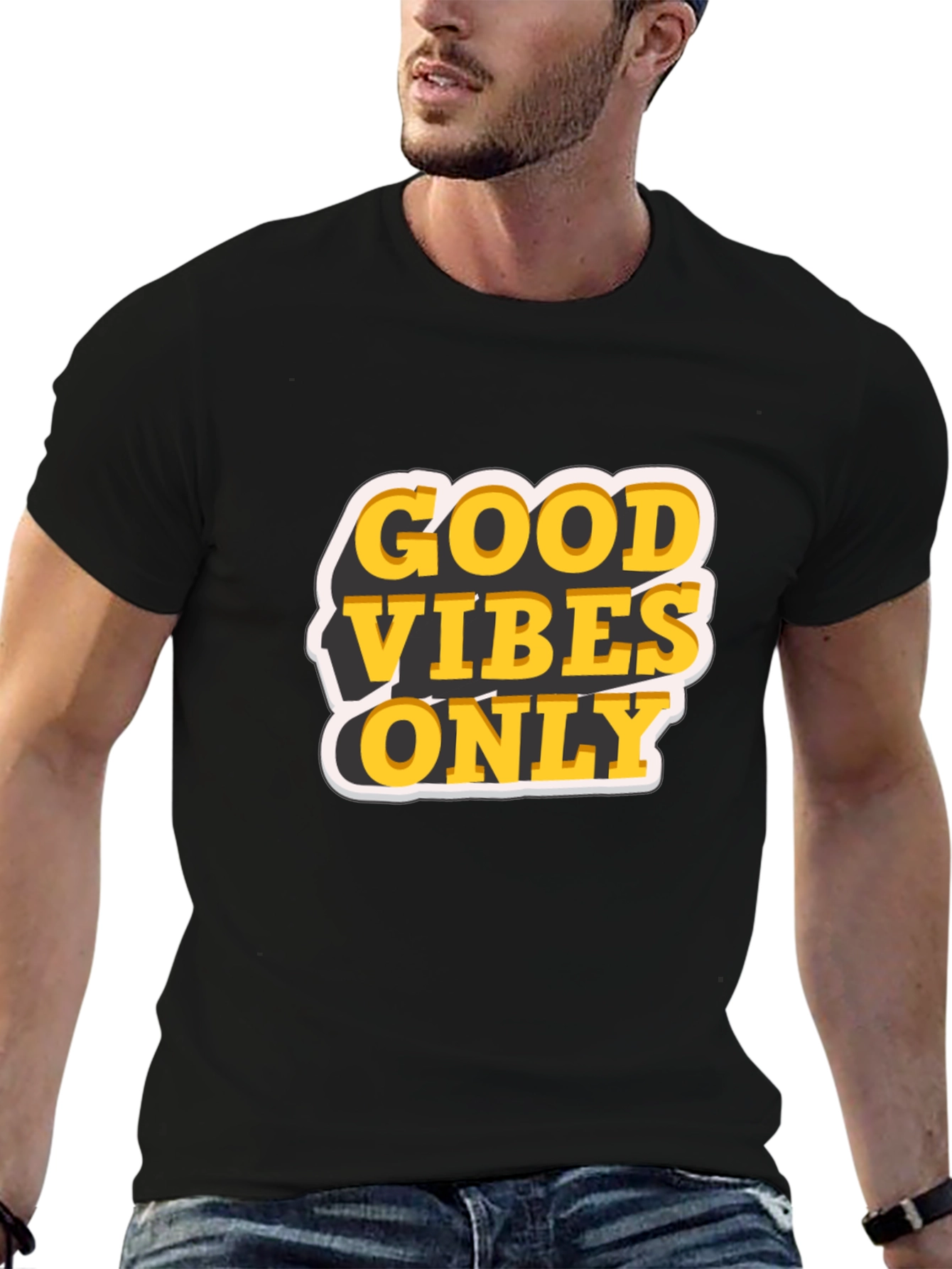 Good Vibes Only Graphic T-Shirt - Black