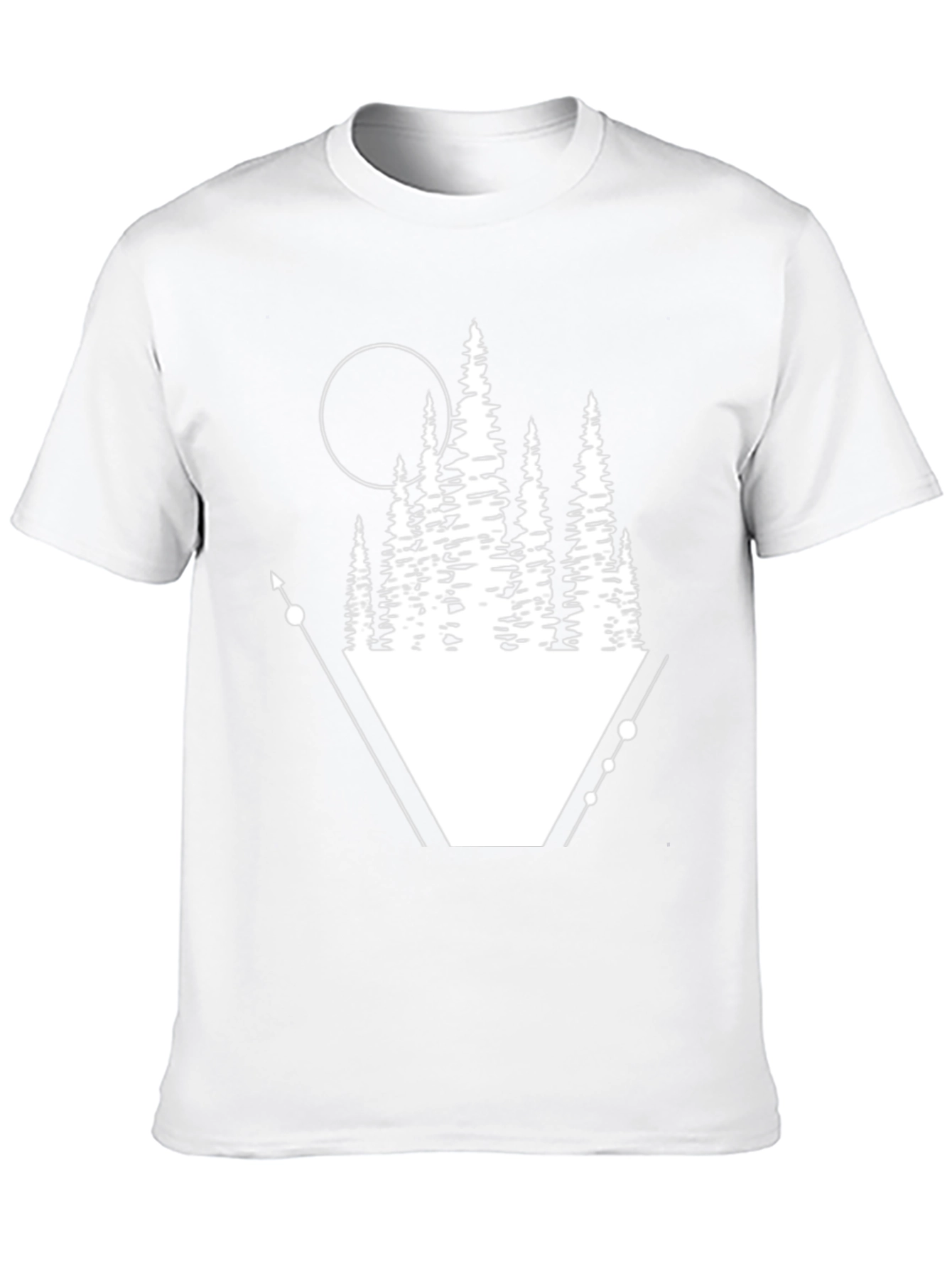 Geometric Forest Graphic Tee - Black T-Shirt