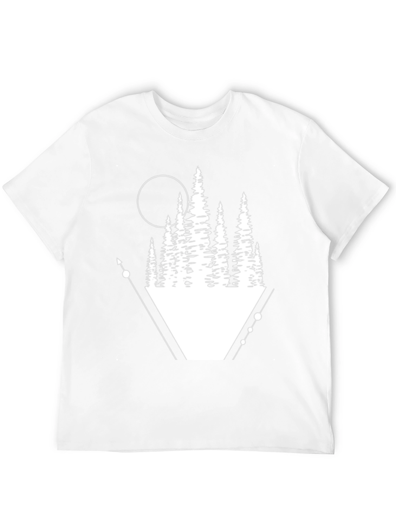Geometric Forest Graphic Tee - Black T-Shirt
