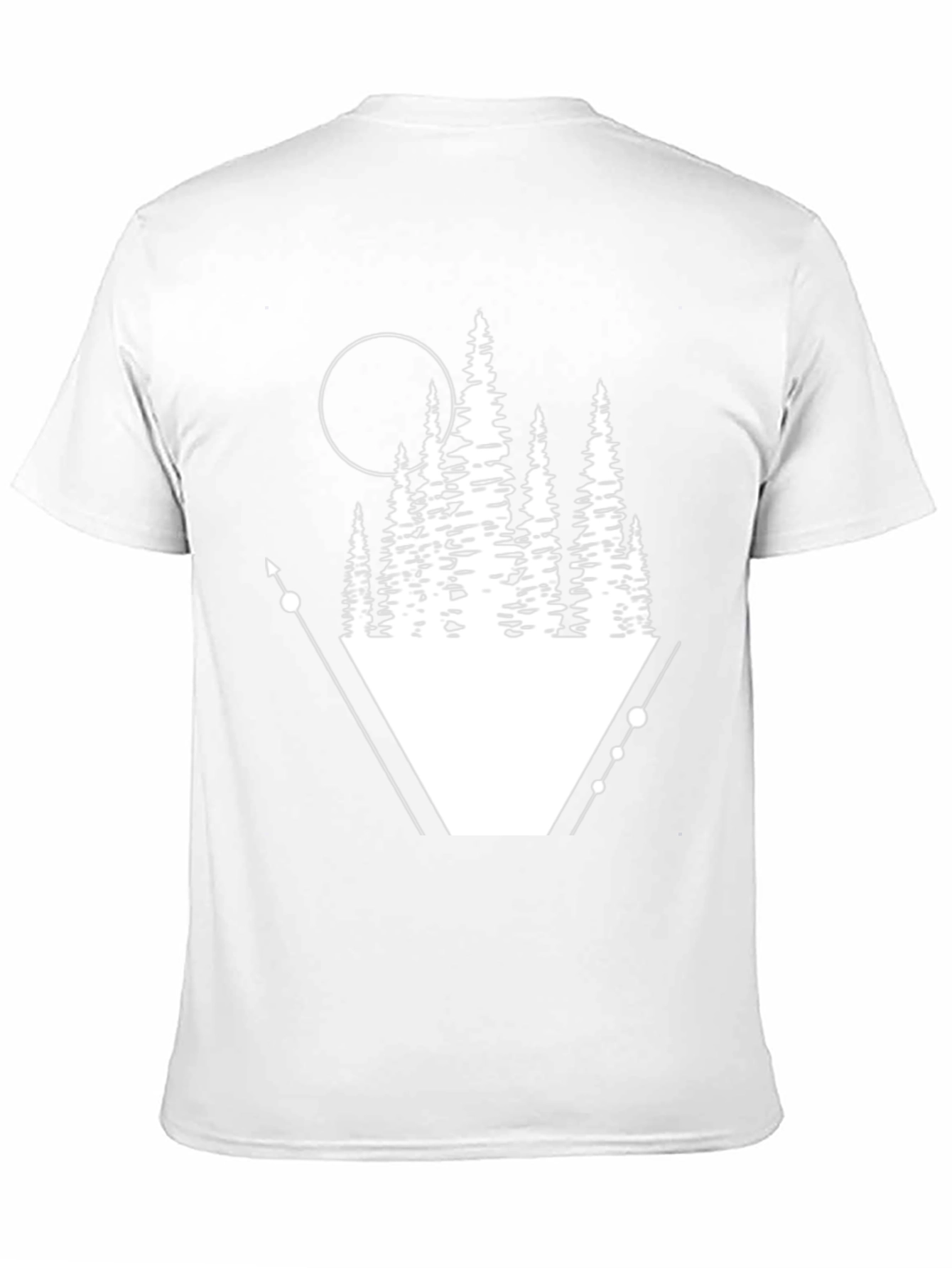 Geometric Forest Graphic Tee - Black T-Shirt
