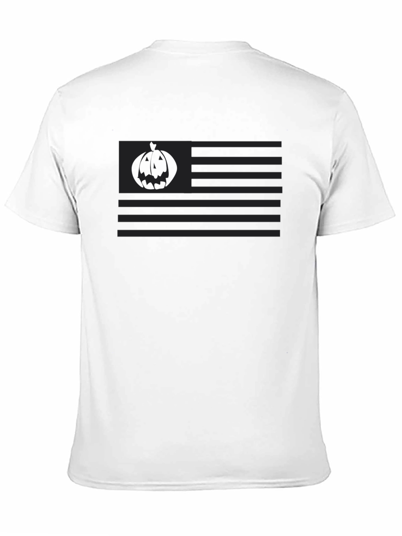 Halloween American Flag Graphic Tee - Black