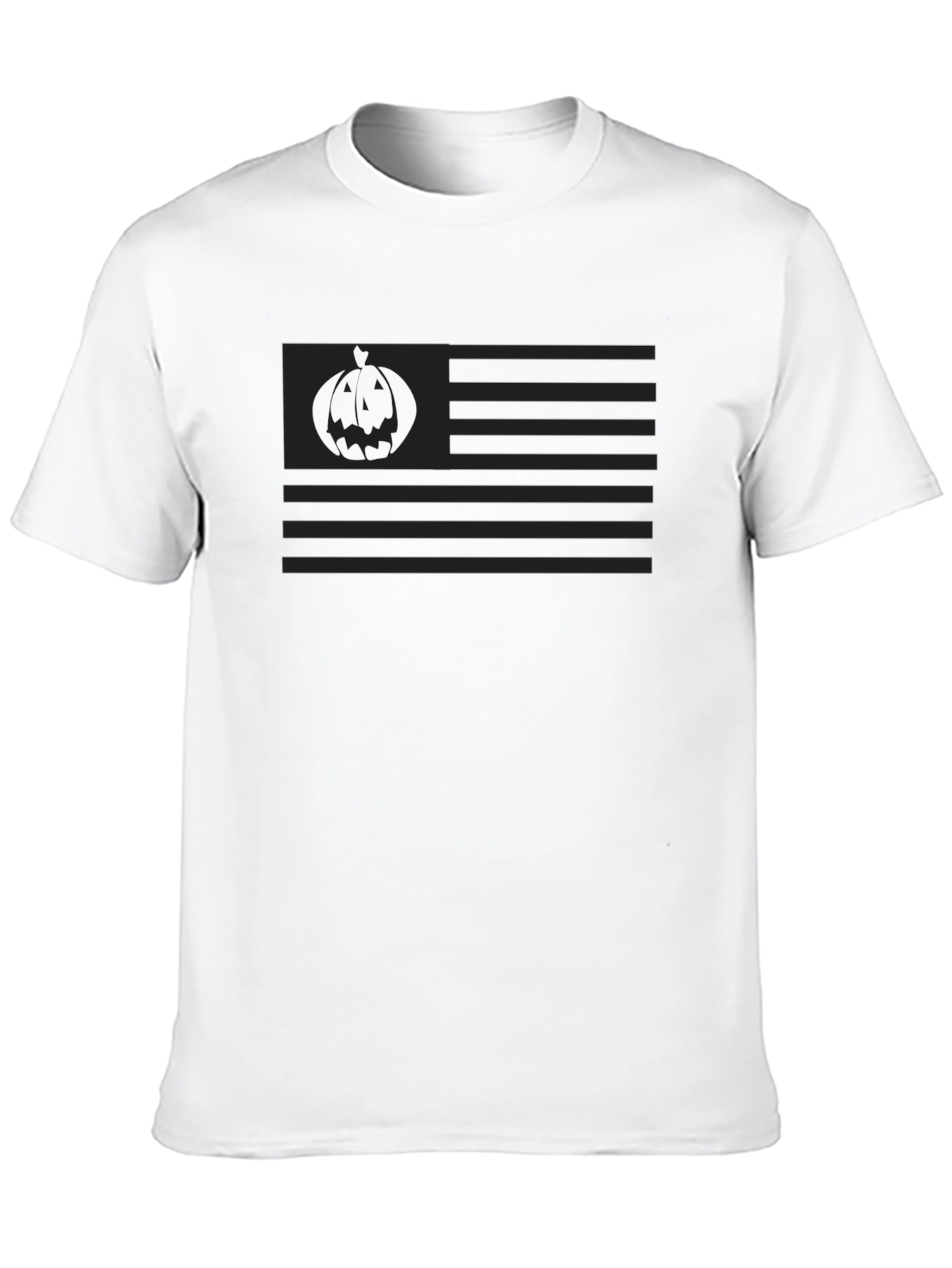 Halloween American Flag Graphic Tee - Black