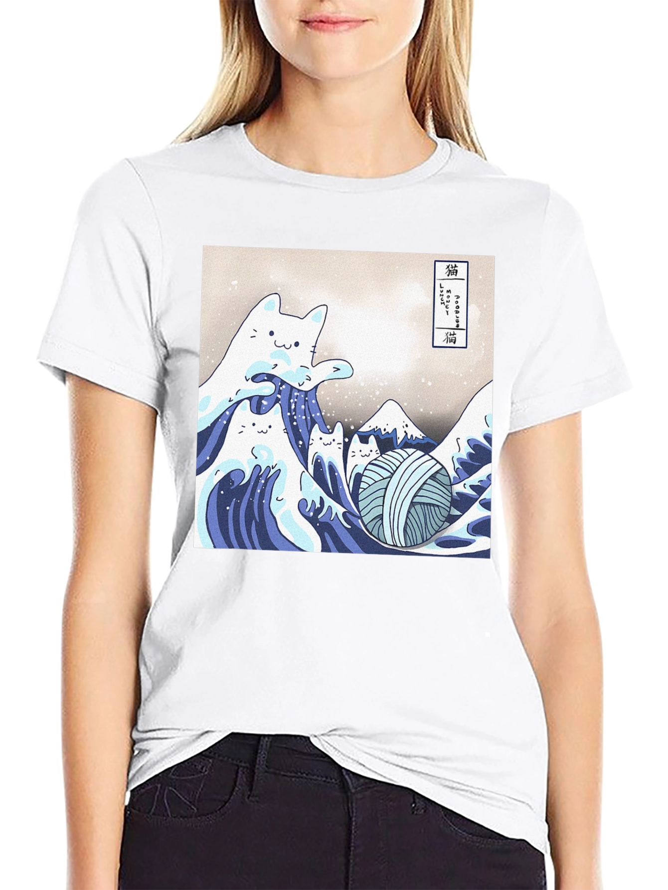 Great Wave of Cats T-Shirt - Funny Kitten Tee