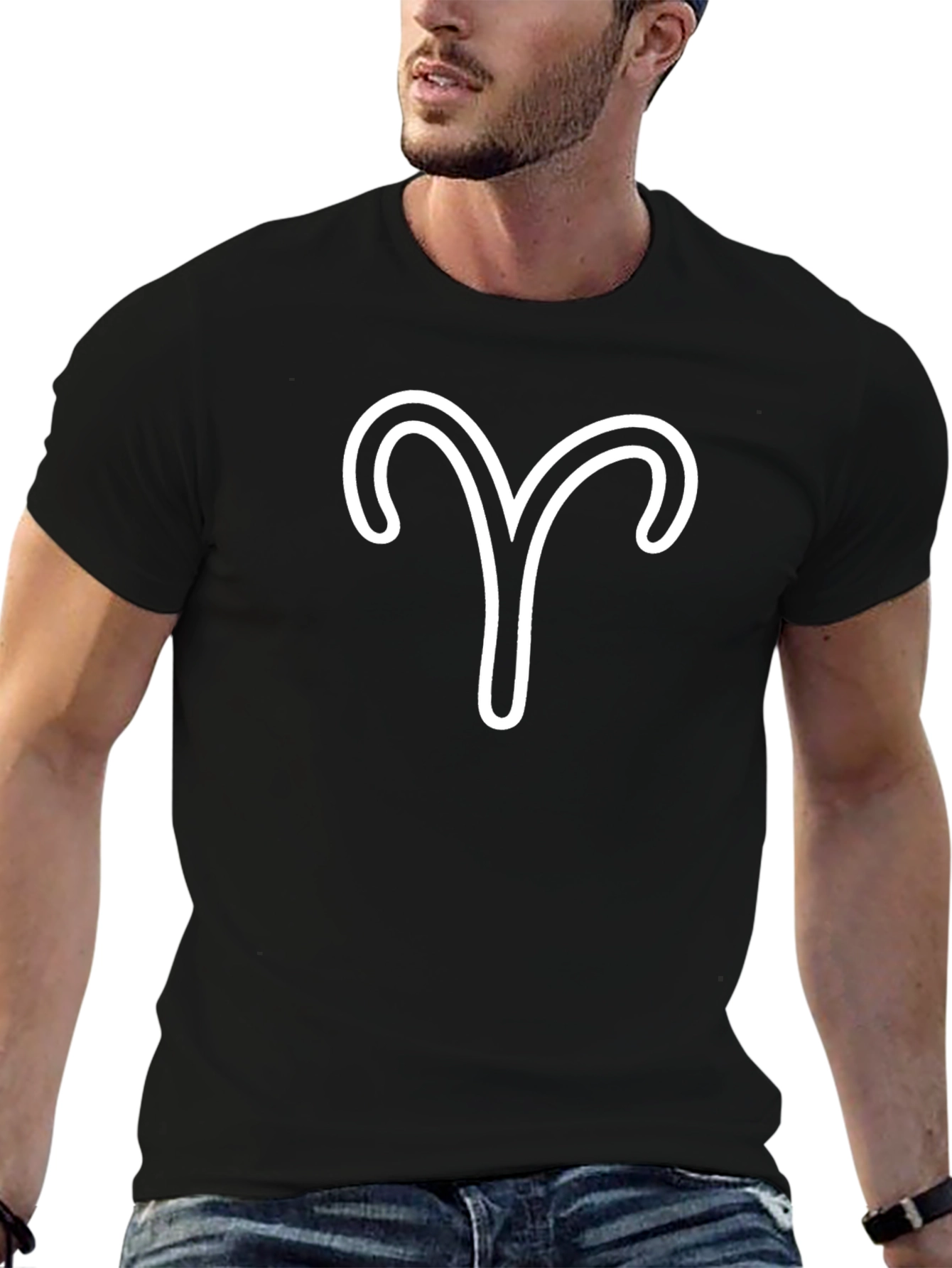 Aries Zodiac Sign Black T-Shirt