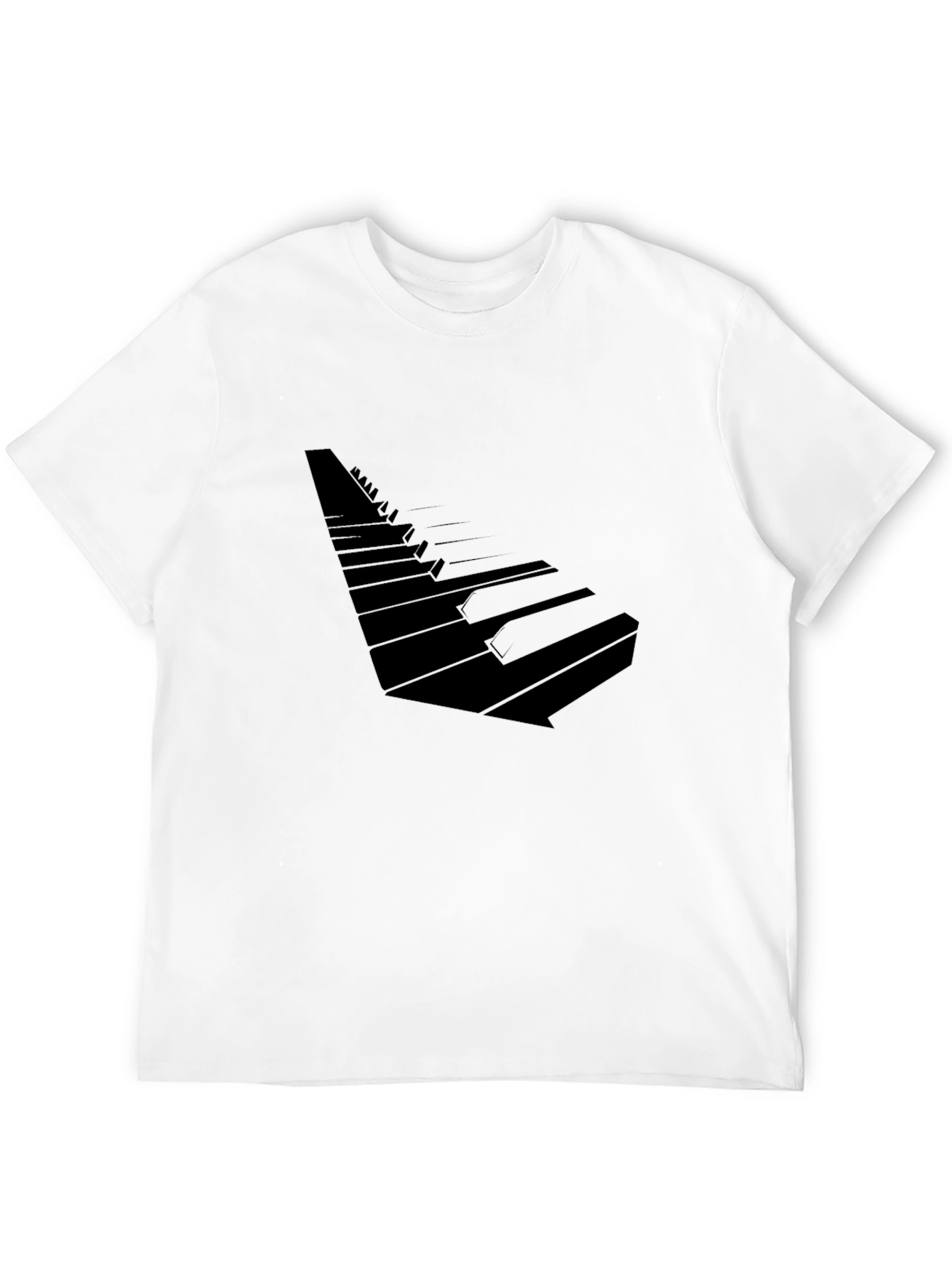 Abstract Piano Keys Black T-Shirt