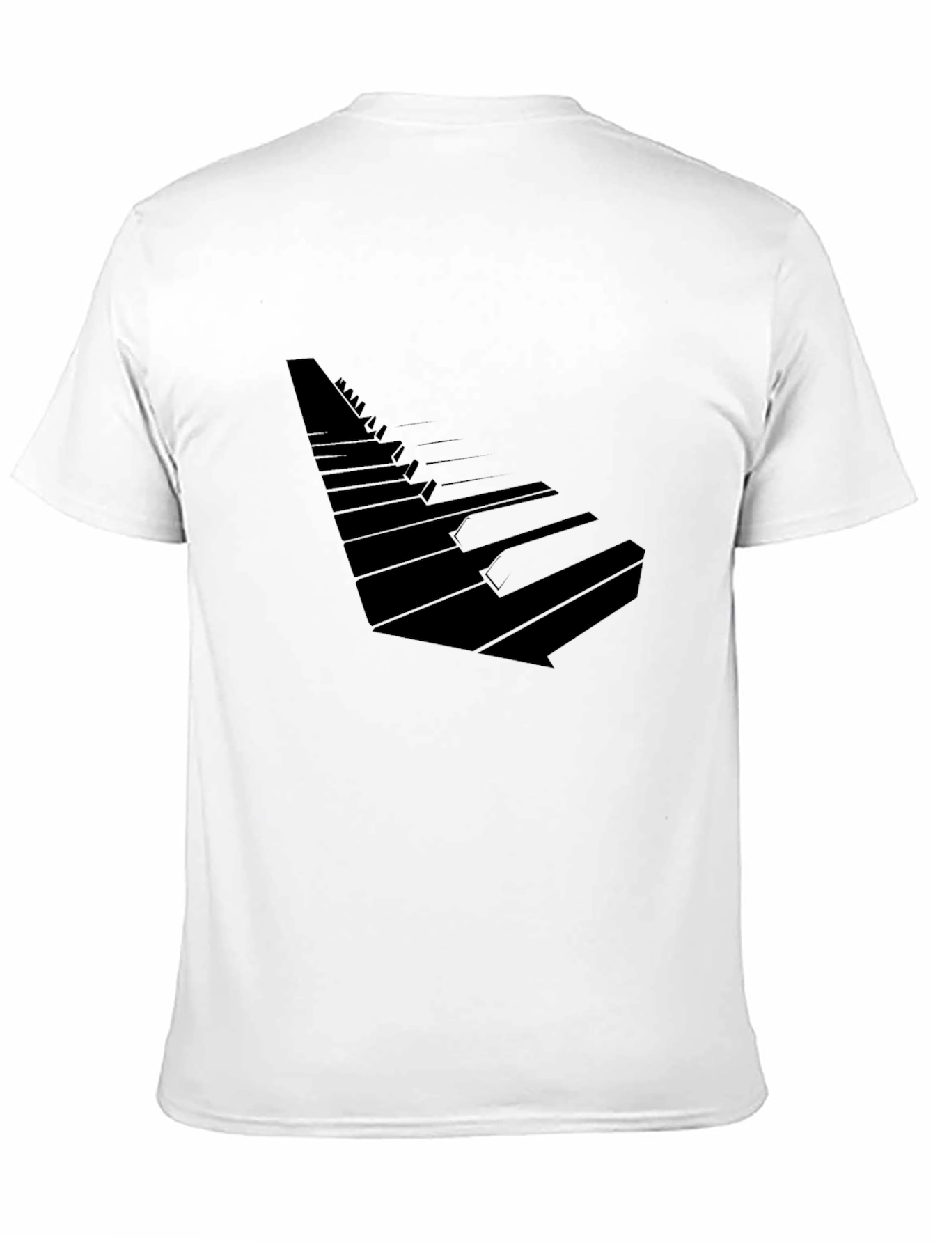 Abstract Piano Keys Black T-Shirt