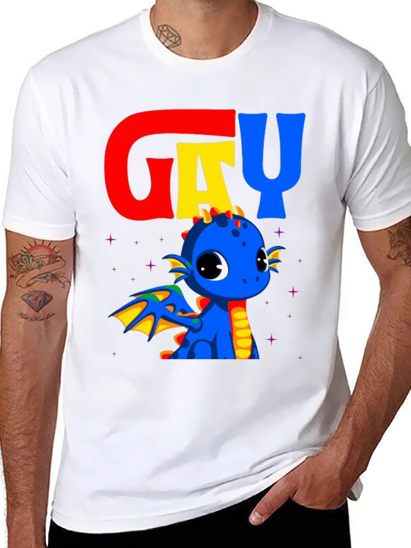 Gay Dragon Pride T-Shirt - Cute LGBTQ+ Apparel