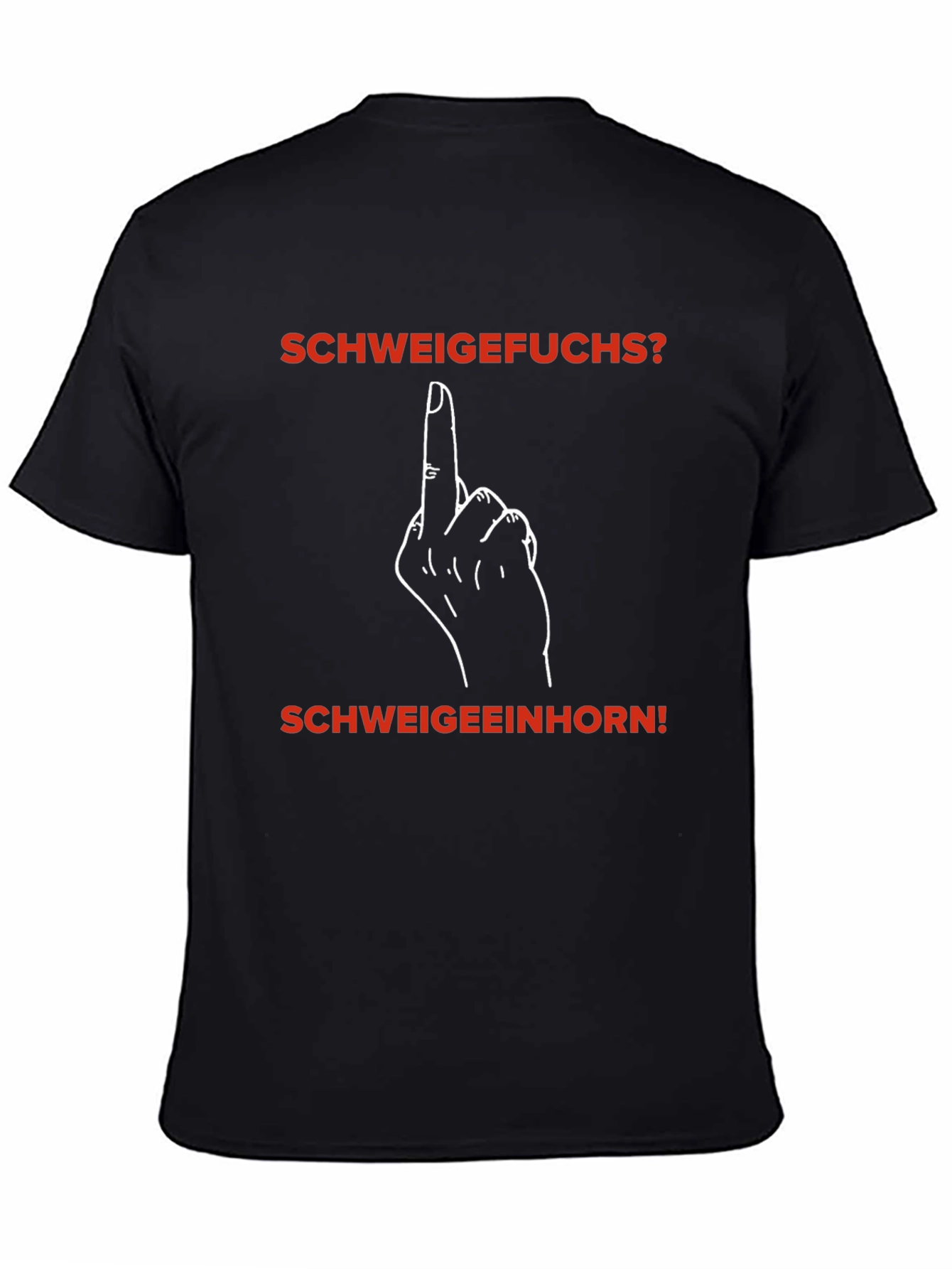 Schweigefuchs? Schweigeeinhorn! Funny Graphic Tee