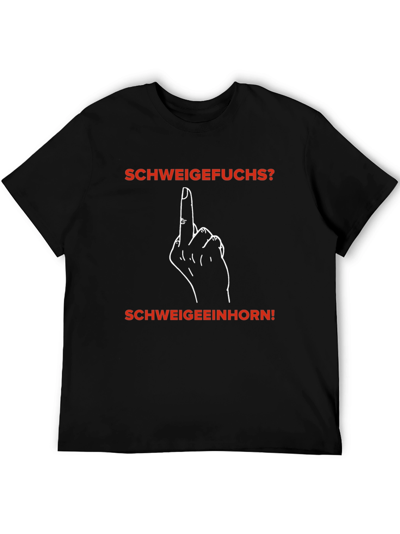 Schweigefuchs? Schweigeeinhorn! Funny Graphic Tee