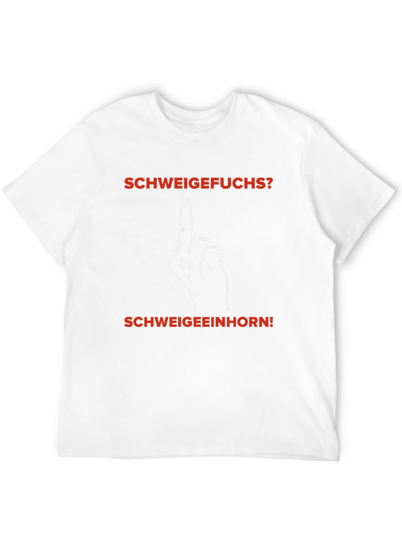 Schweigefuchs? Schweigeeinhorn! Funny Graphic Tee