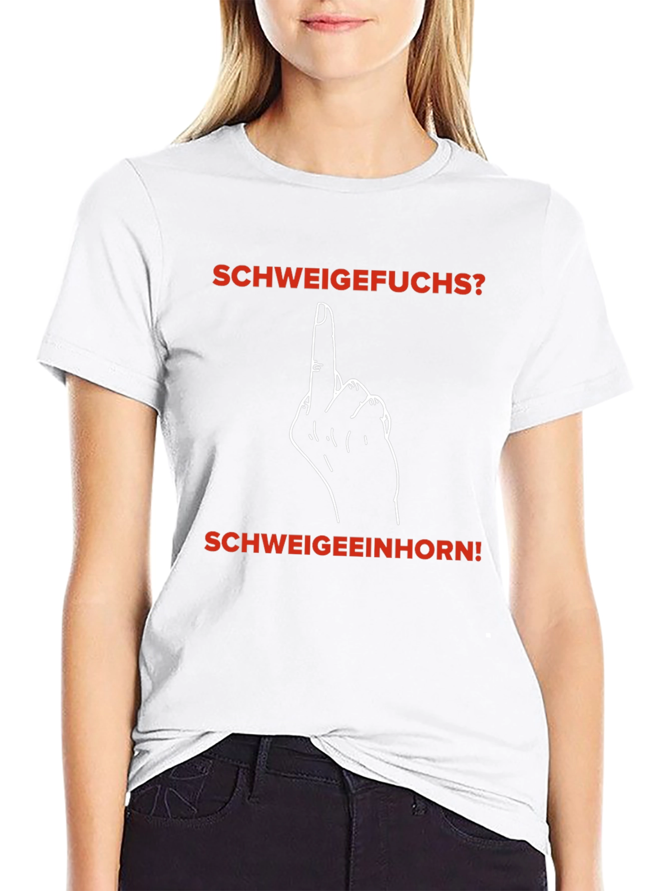 Schweigefuchs? Schweigeeinhorn! Funny Graphic Tee