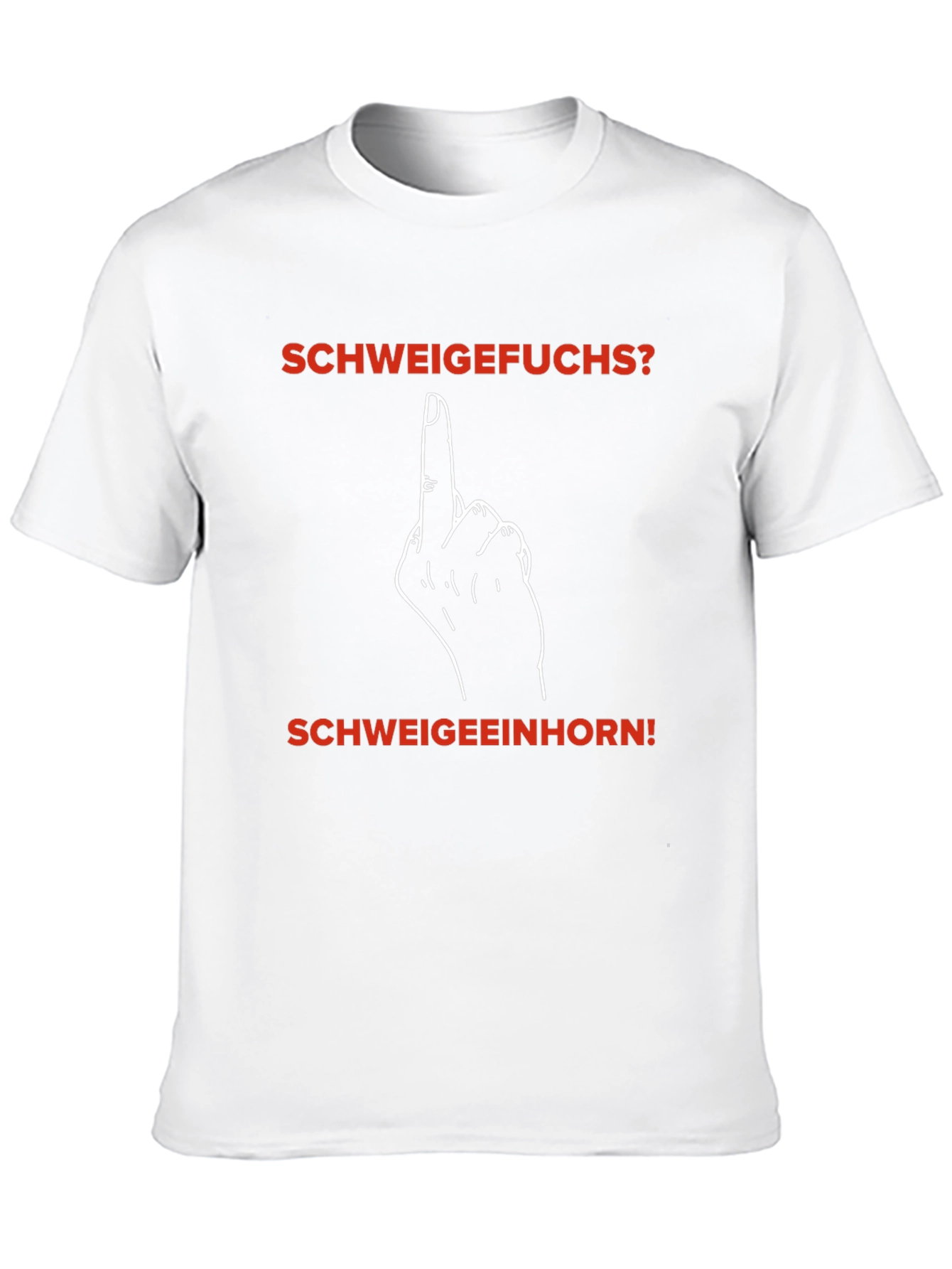 Schweigefuchs? Schweigeeinhorn! Funny Graphic Tee