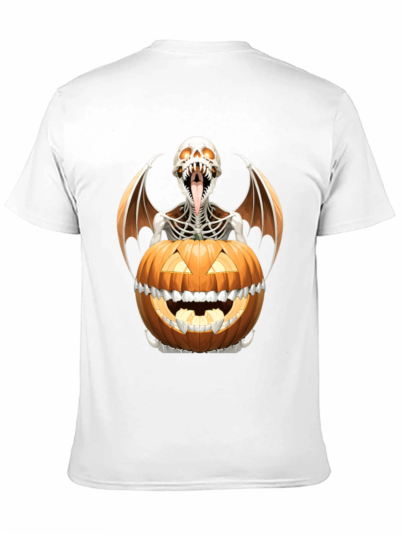Halloween Skeleton Pumpkin Graphic Tee